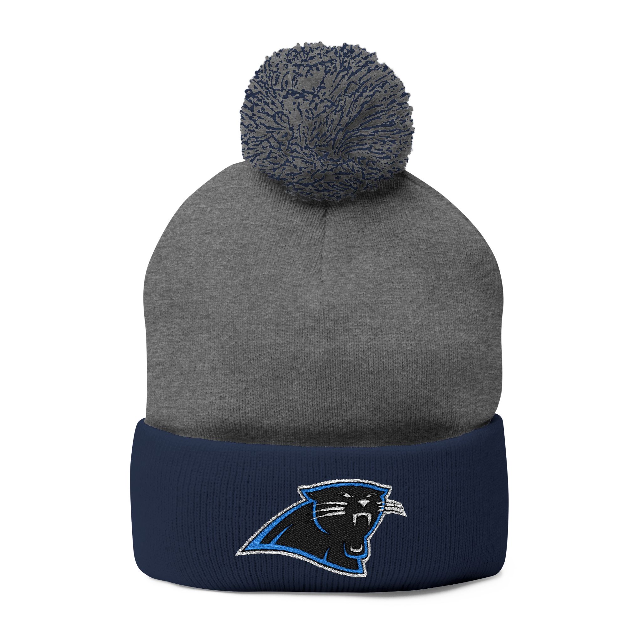 Carolina Panthers Pom-Pom Knit Cap (Embroidery) - Image 9