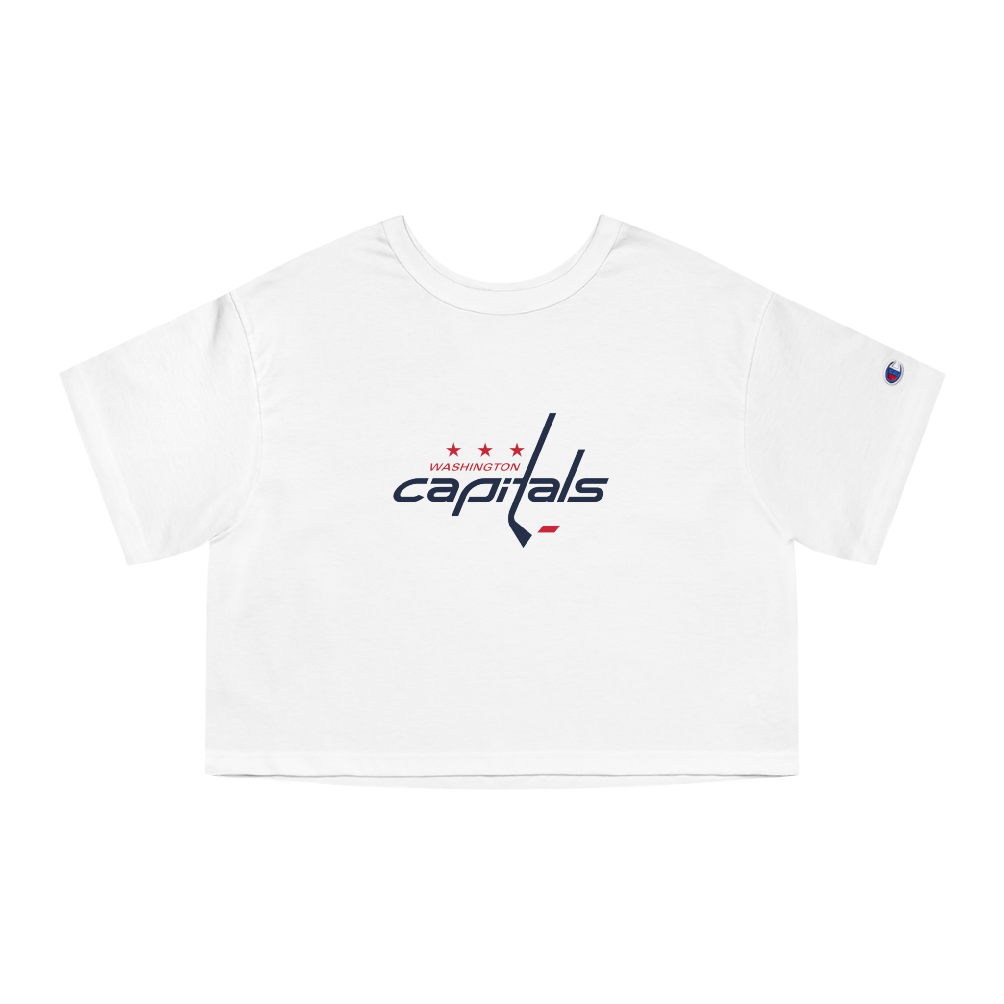 Washington Capitals Champion Women's Heritage Cropped T-Shirt - Image 4