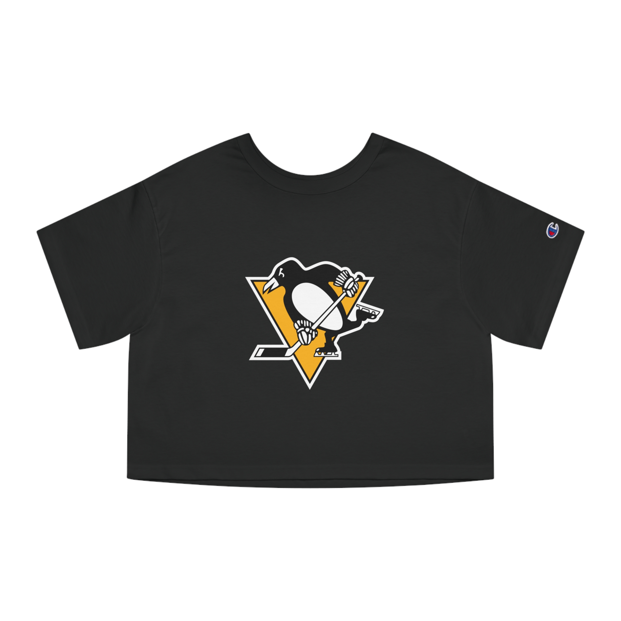 Pittsburgh Penguins Champion Women's Heritage Cropped T-Shirt - Image 10