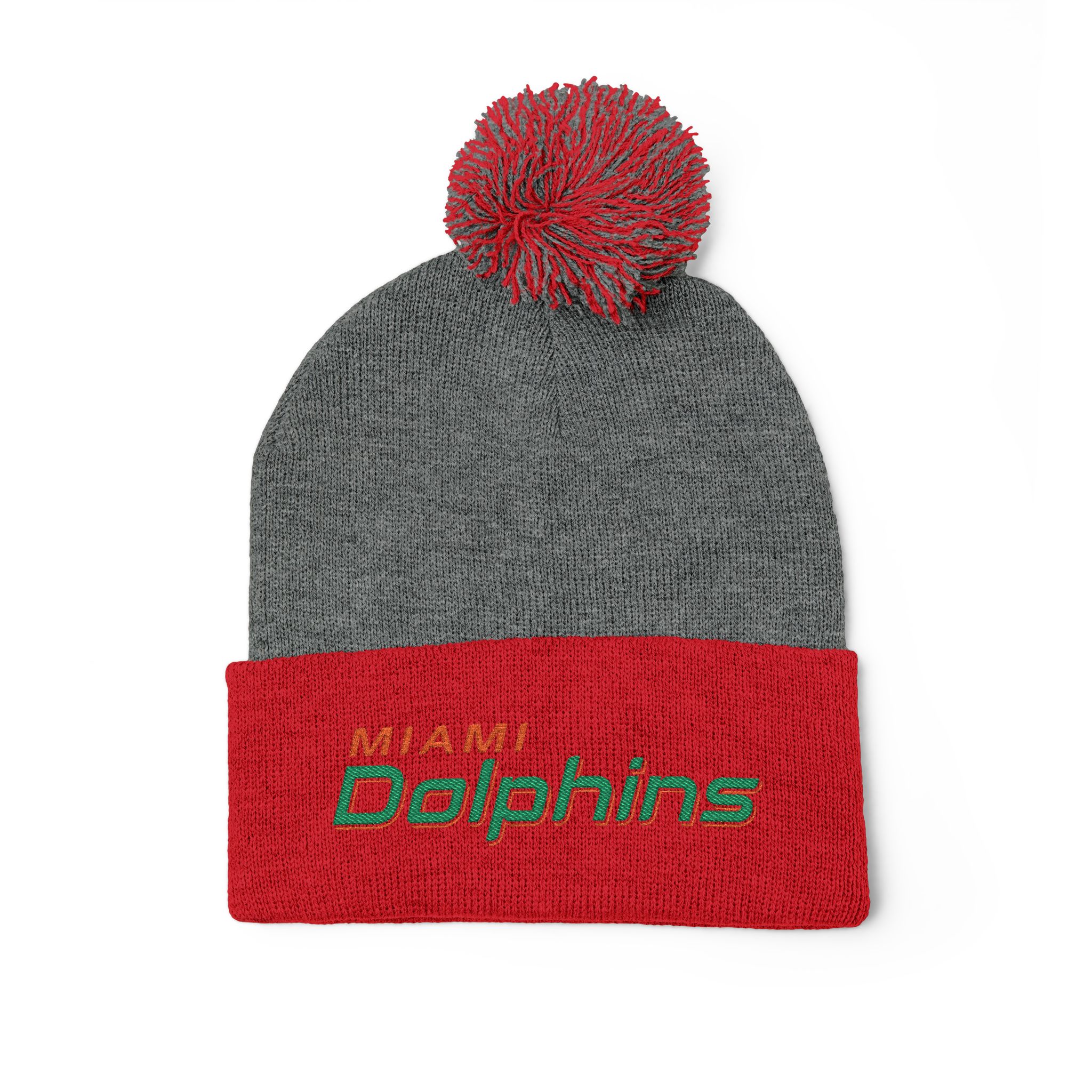 Miami Dolphins Pom-Pom Knit Cap (Embroidery) - Image 15