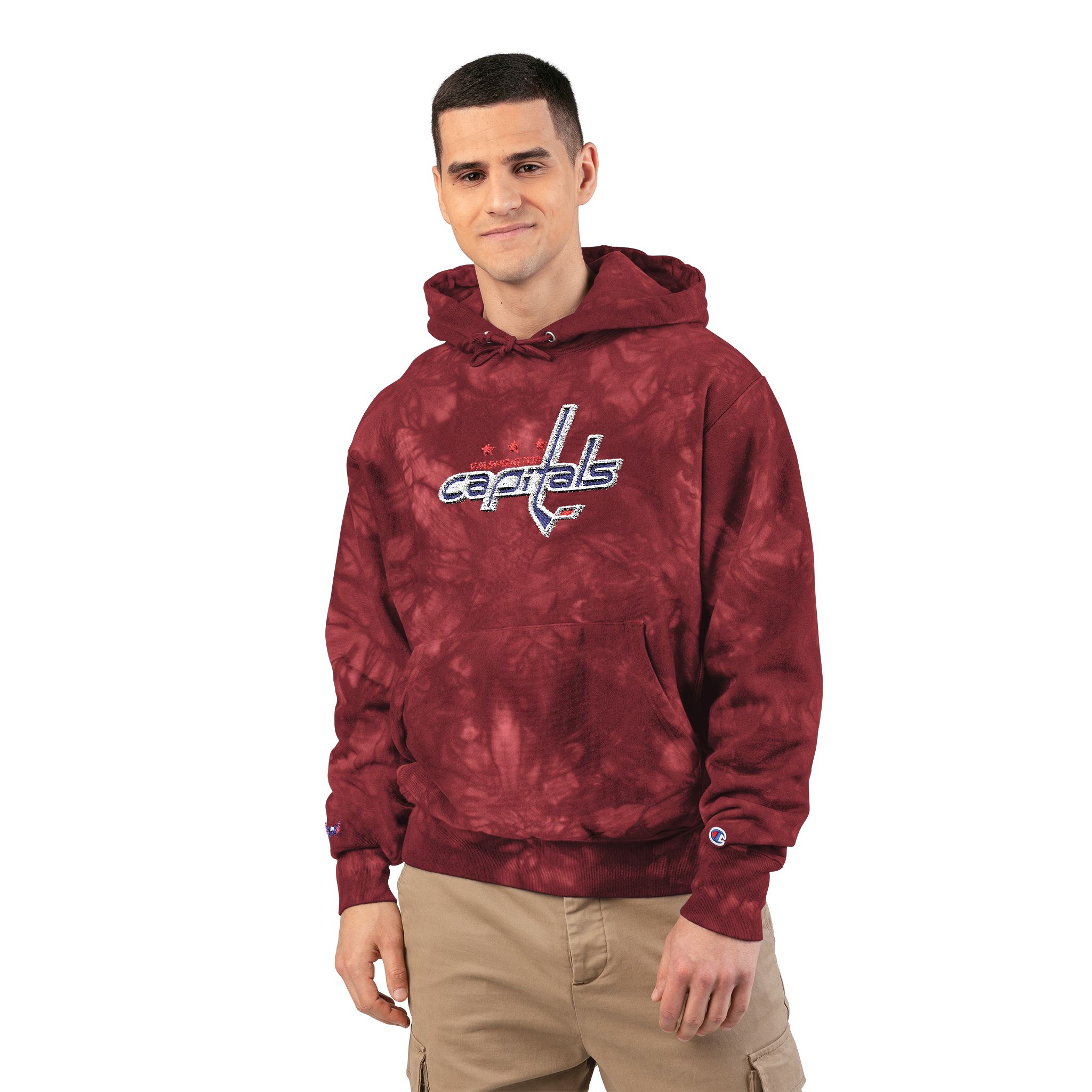 Washington Capitals Unisex Champion Tie-Dye Hoodie (Embroidery) - Image 7