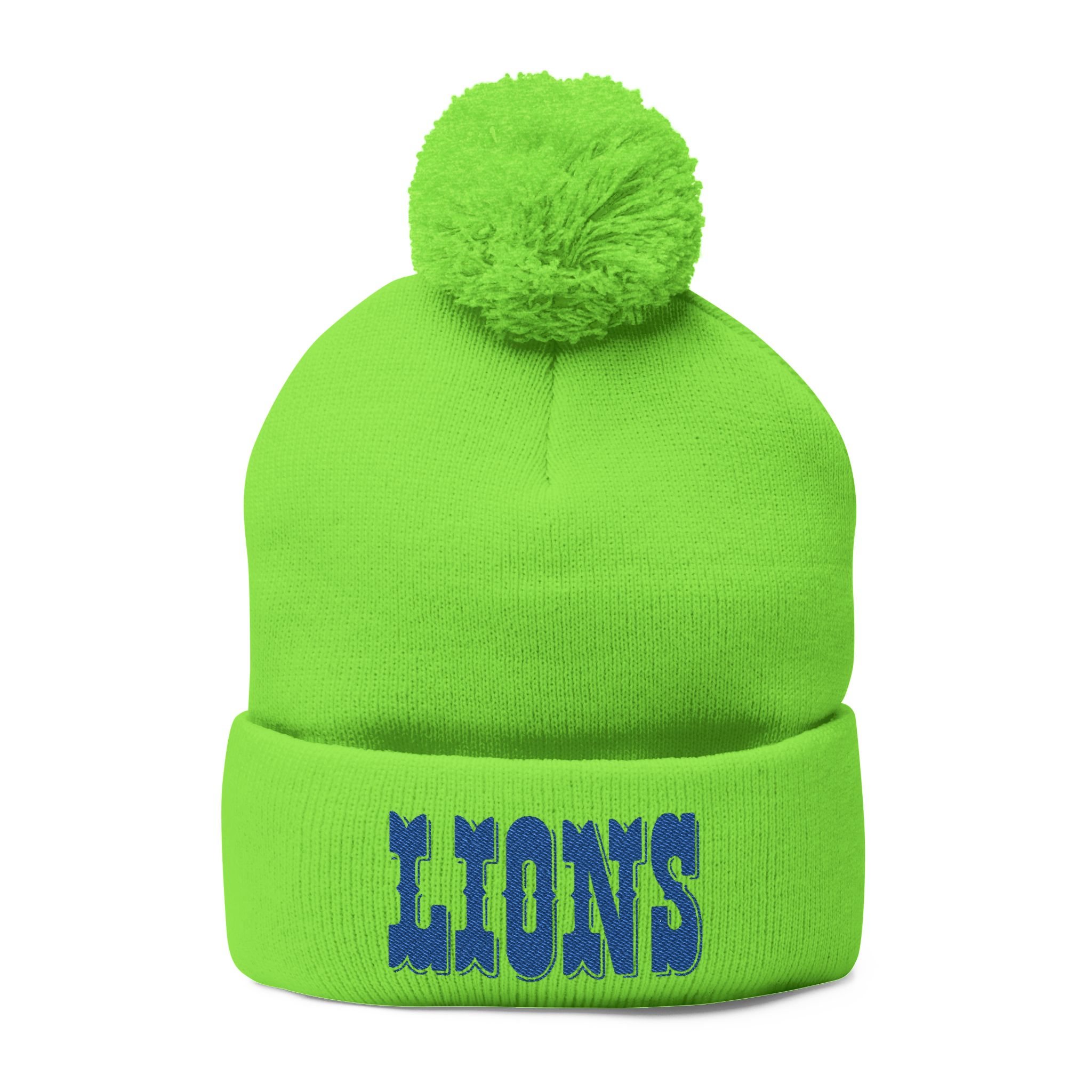 Detroit Lions Pom-Pom Knit Cap (Embroidery) - Image 17