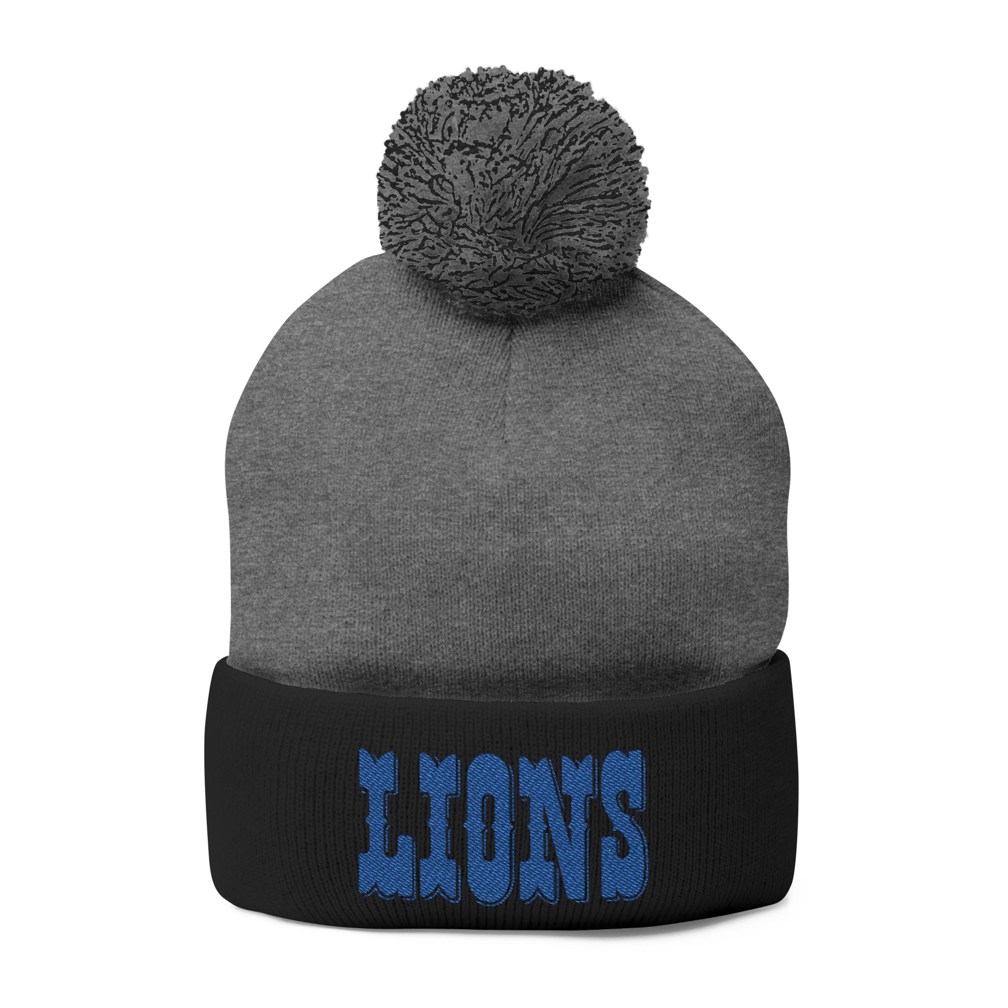 Detroit Lions Pom-Pom Knit Cap (Embroidery) - Image 9
