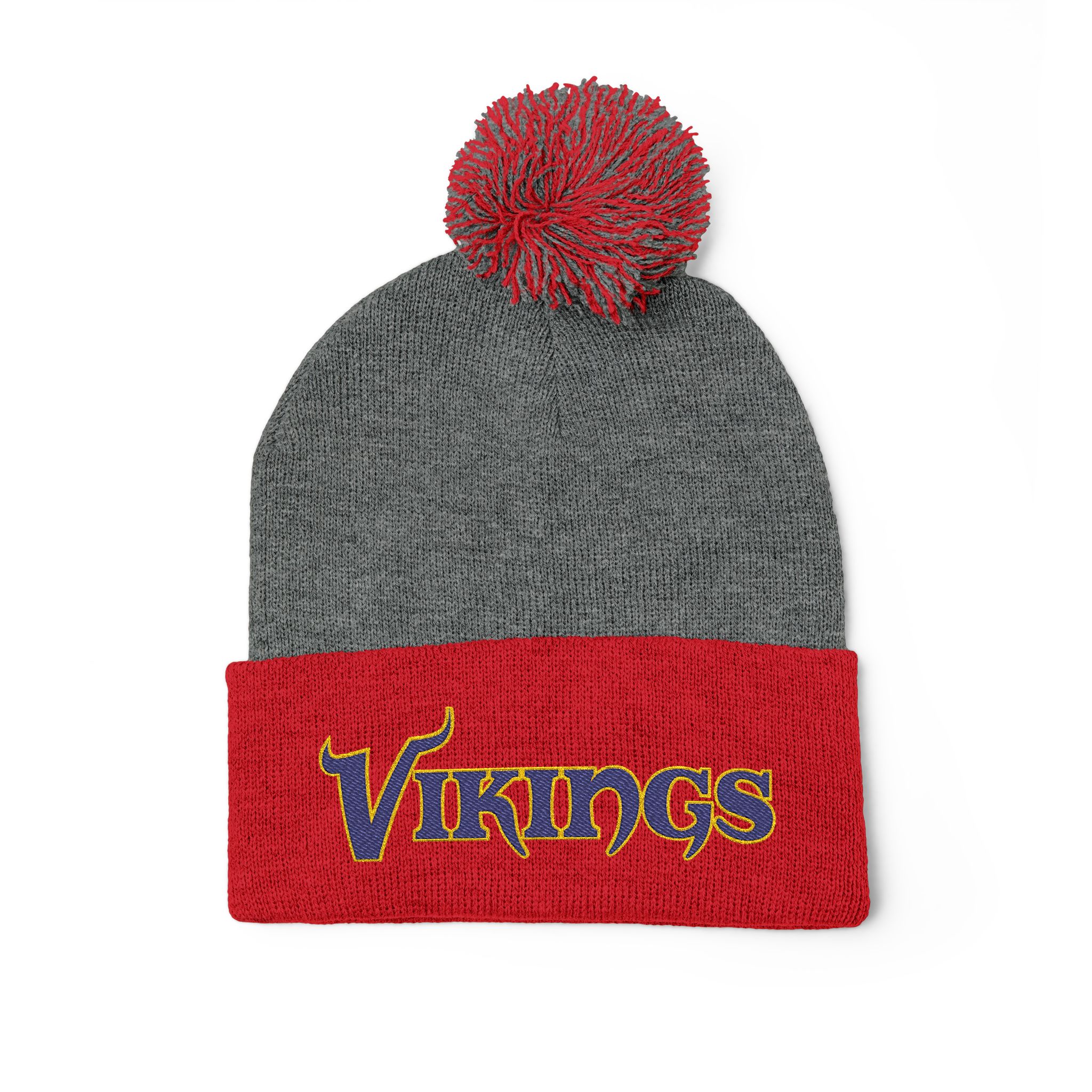 Minnesota Vikings Pom-Pom Knit Cap (Embroidery) - Image 23