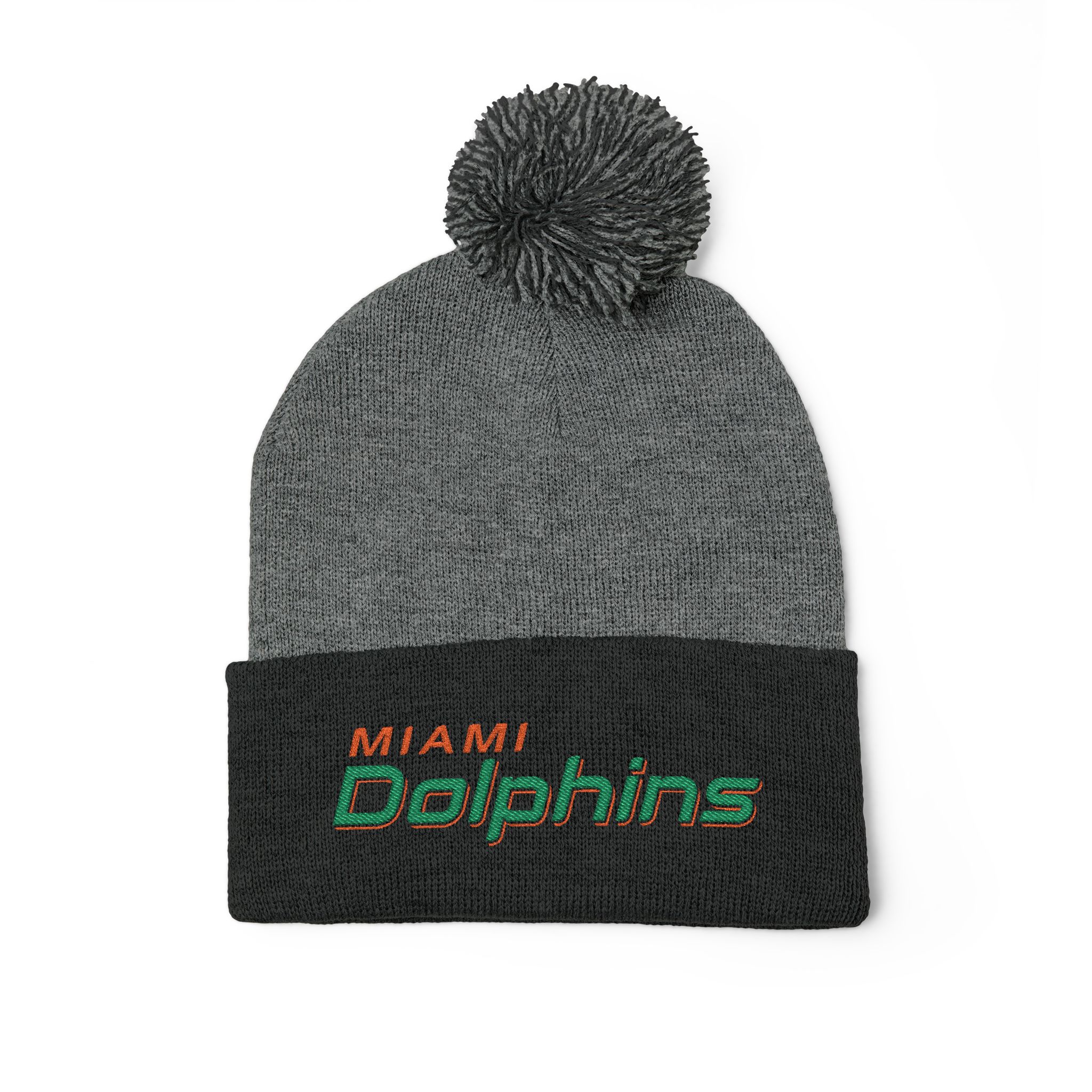 Miami Dolphins Pom-Pom Knit Cap (Embroidery) - Image 7