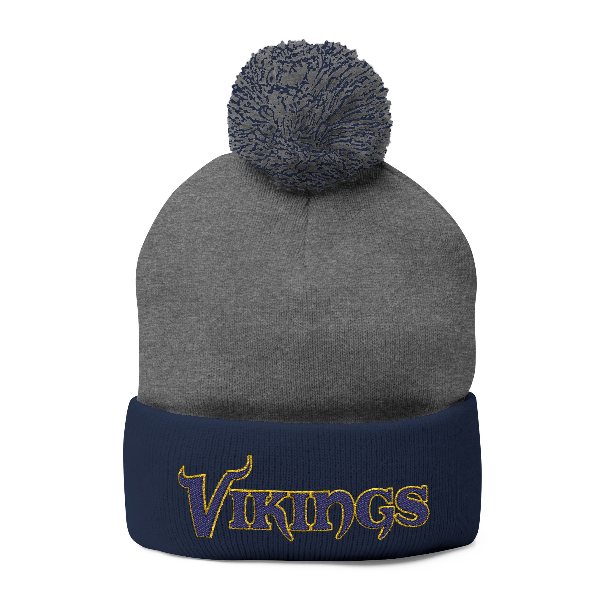 Minnesota Vikings Pom-Pom Knit Cap (Embroidery) - Image 5