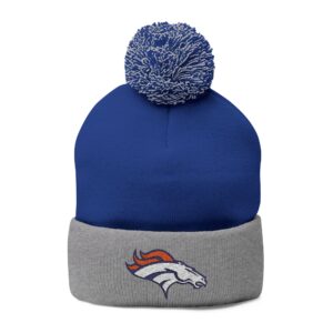 Denver Broncos Pom-Pom Knit Cap (Embroidery)