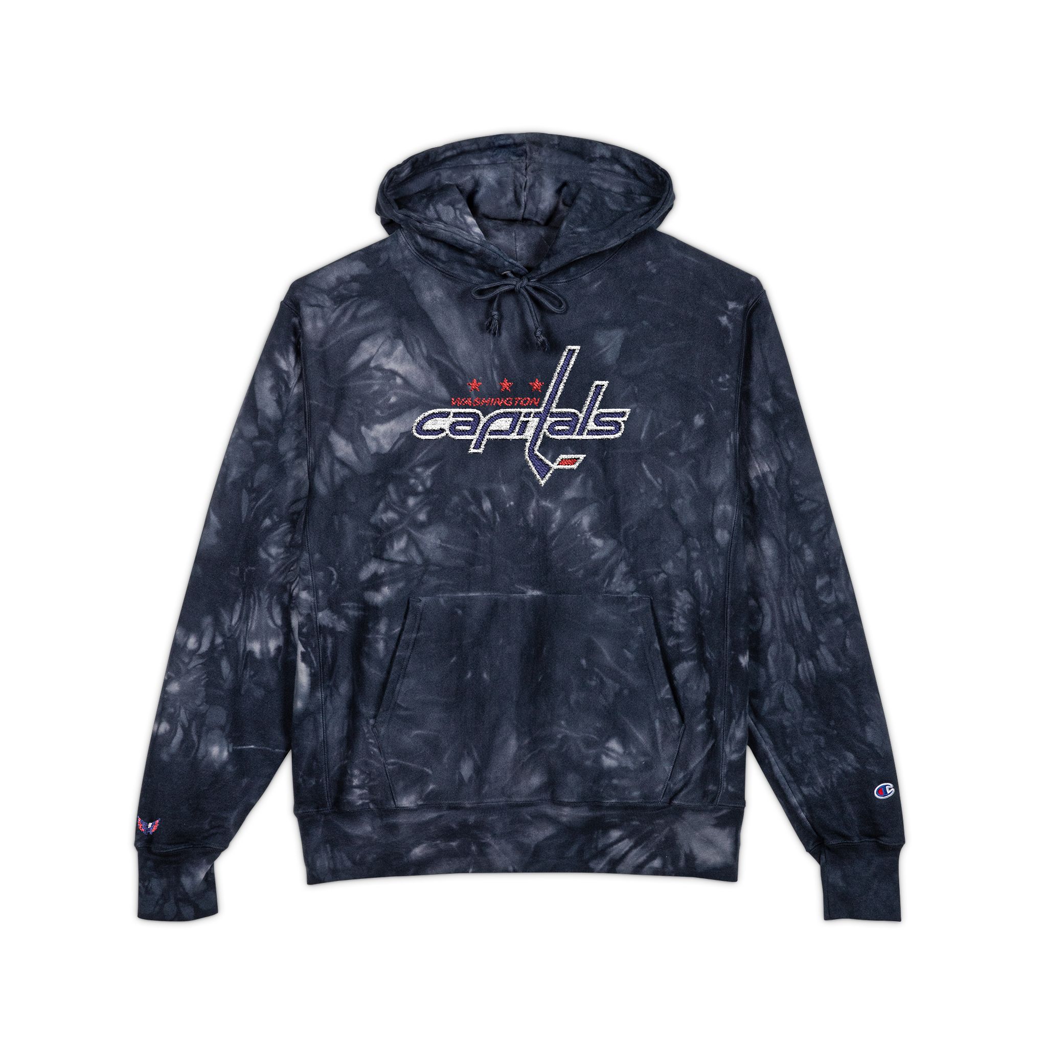 Washington Capitals Unisex Champion Tie-Dye Hoodie (Embroidery)