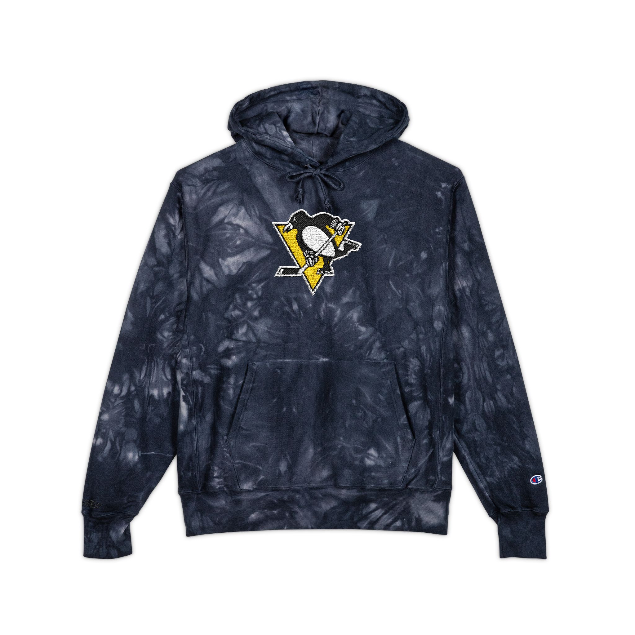 Pittsburgh Penguins Unisex Champion Tie-Dye Hoodie (Embroidery)