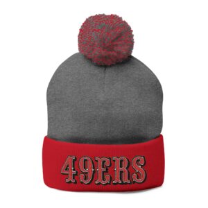San Francisco 49ers Pom-Pom Knit Cap (Embroidery)