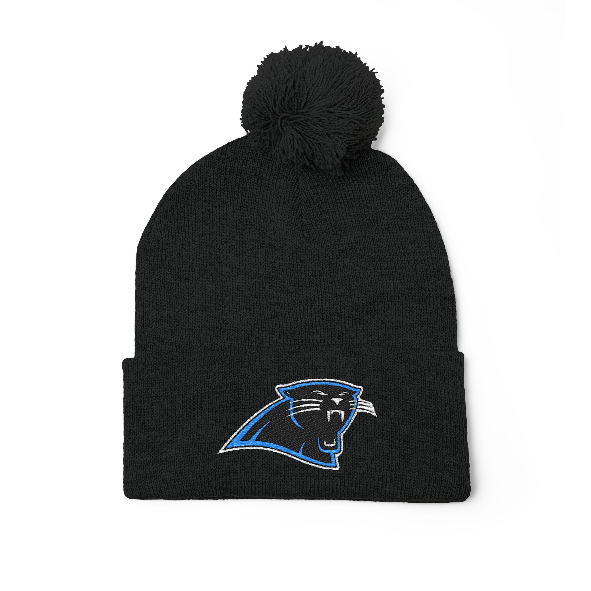 Carolina Panthers Pom-Pom Knit Cap (Embroidery) - Image 19