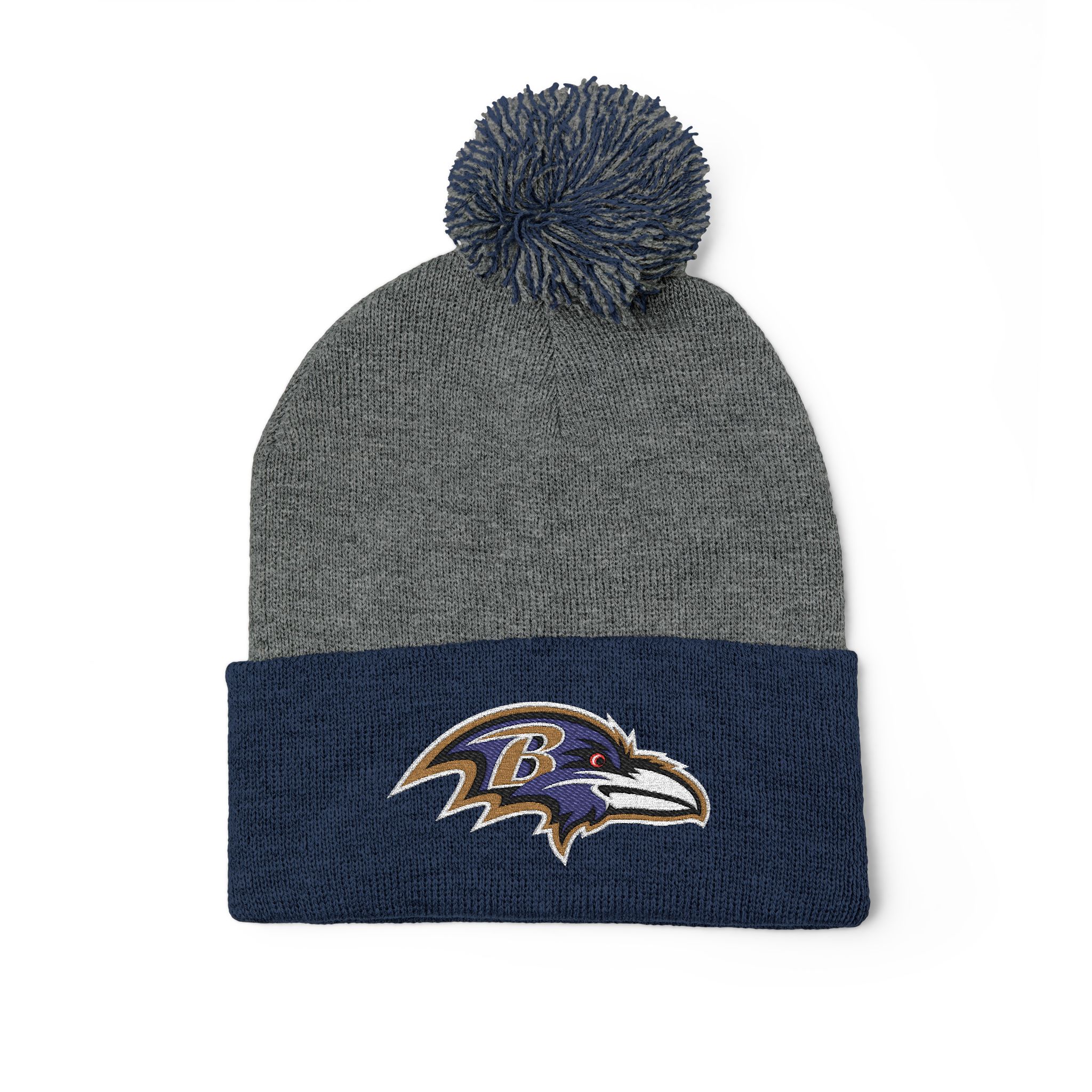 Baltimore Ravens Pom-Pom Knit Cap (Embroidery) - Image 7