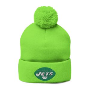 New York Jets Pom-Pom Knit Cap (Embroidery)