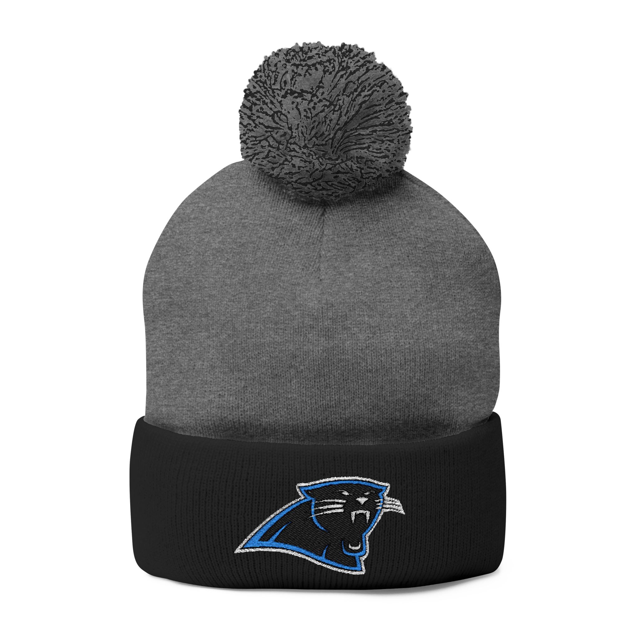 Carolina Panthers Pom-Pom Knit Cap (Embroidery) - Image 5