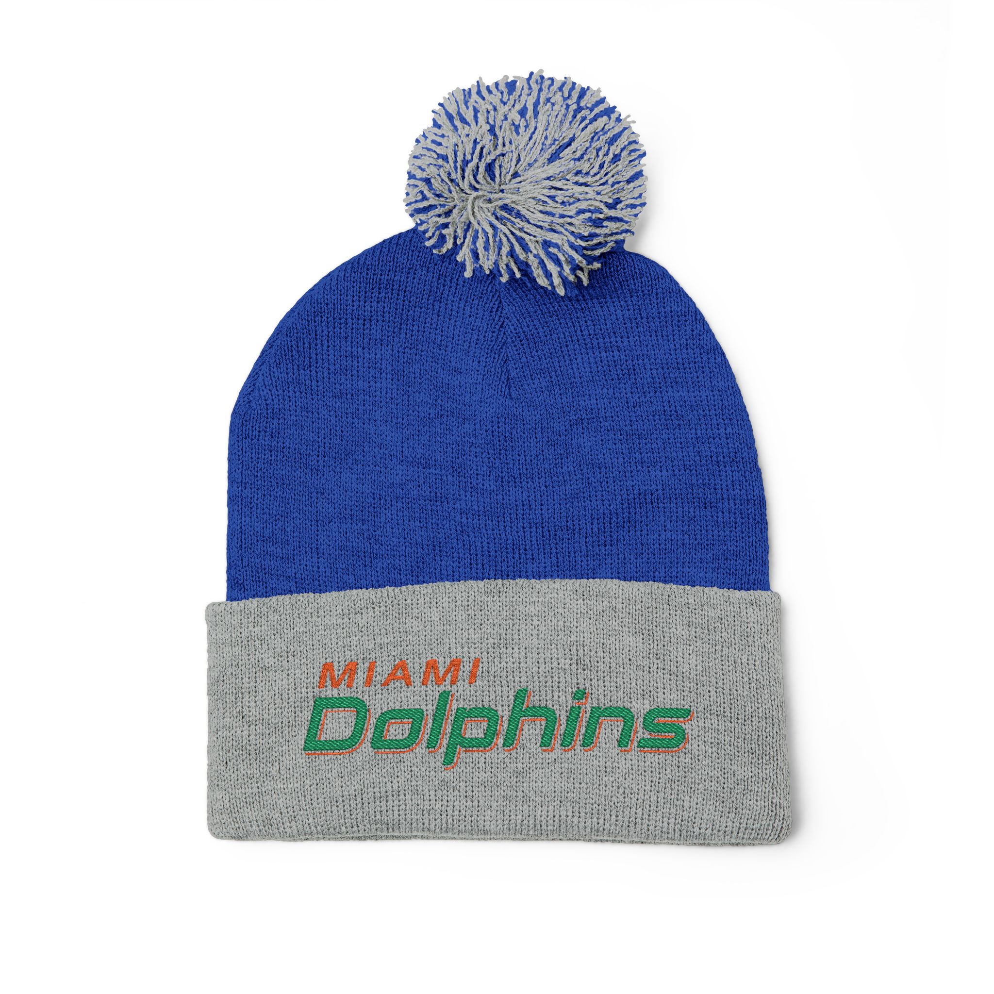 Miami Dolphins Pom-Pom Knit Cap (Embroidery) - Image 3