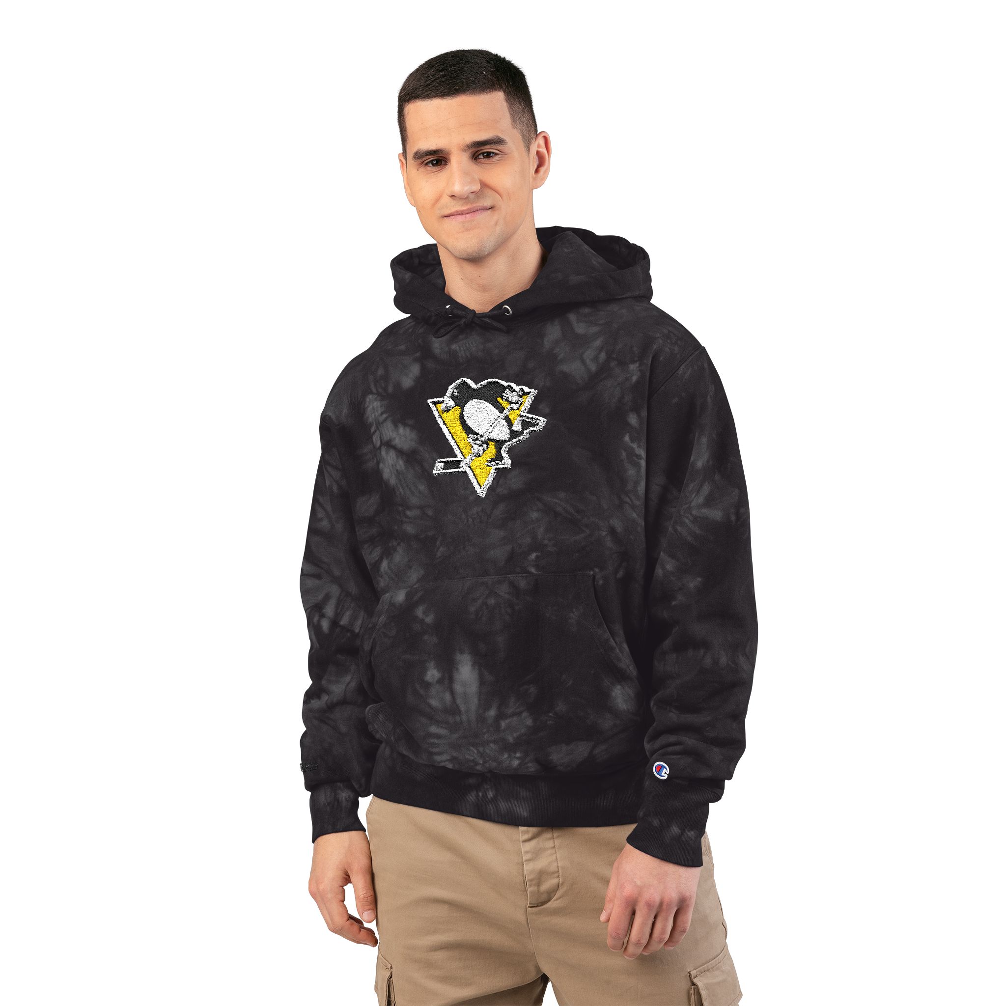 Pittsburgh Penguins Unisex Champion Tie-Dye Hoodie (Embroidery) - Image 11