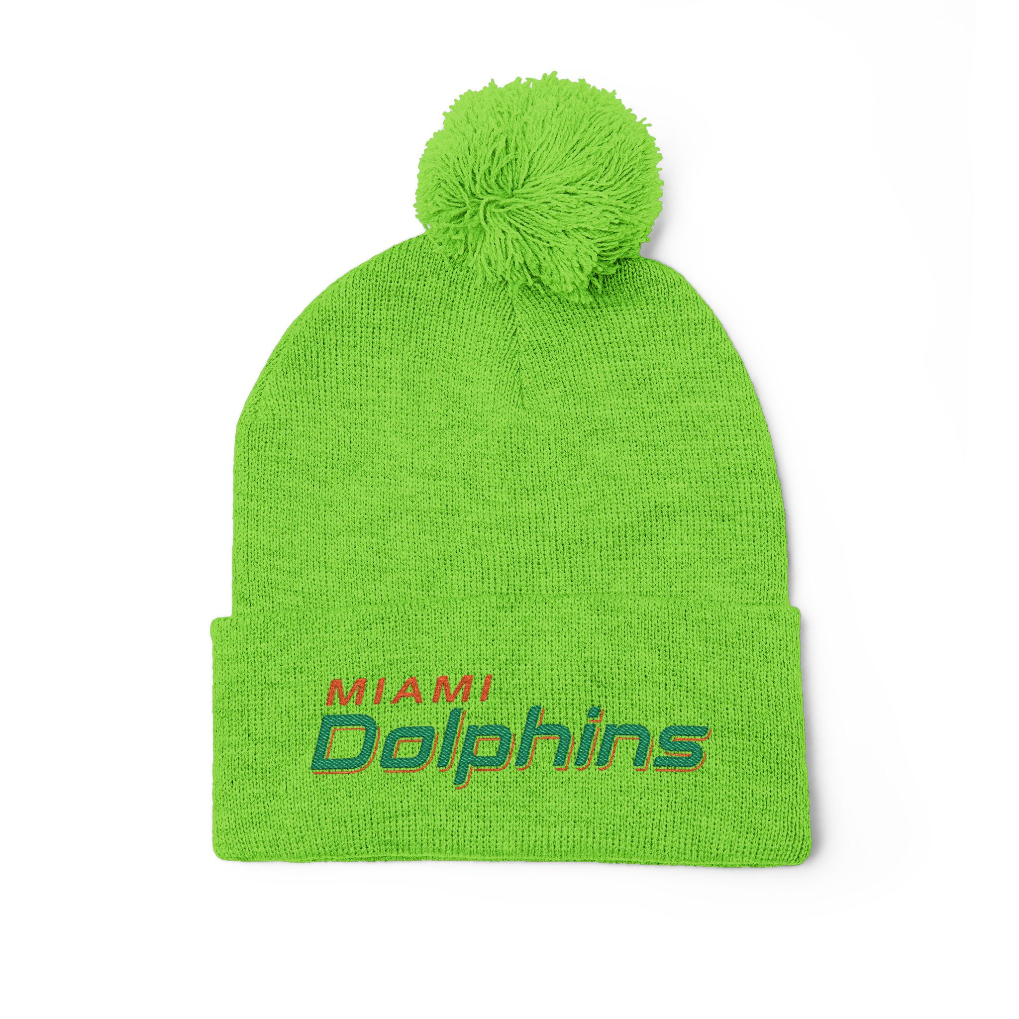 Miami Dolphins Pom-Pom Knit Cap (Embroidery) - Image 23
