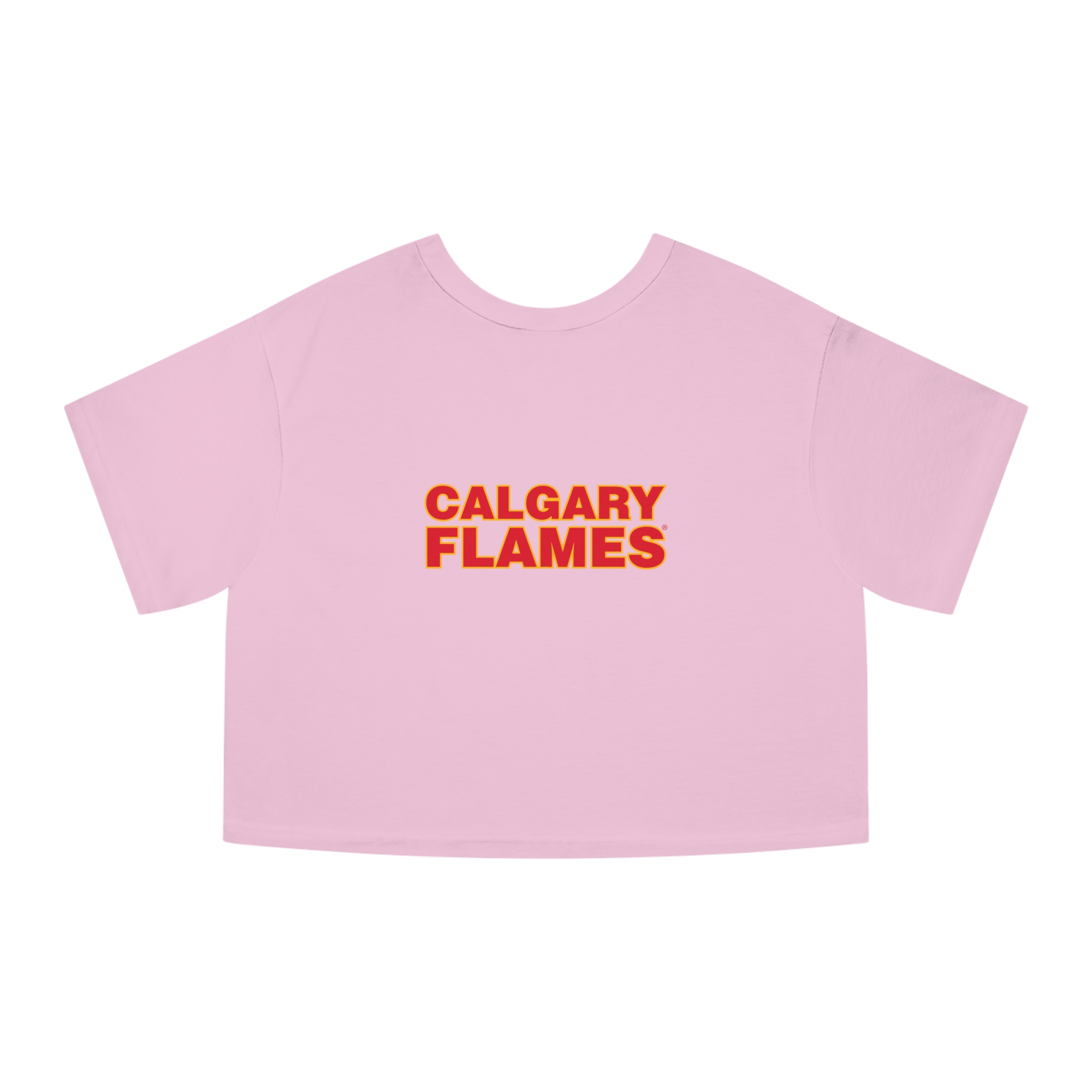 Calgary Flames Champion Women's Heritage Cropped T-Shirt - Image 5