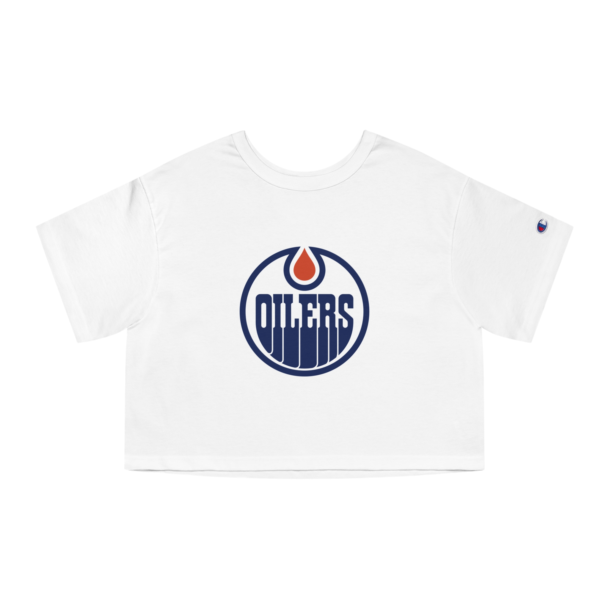Edmonton Oilers Champion Women's Heritage Cropped T-Shirt - Image 7
