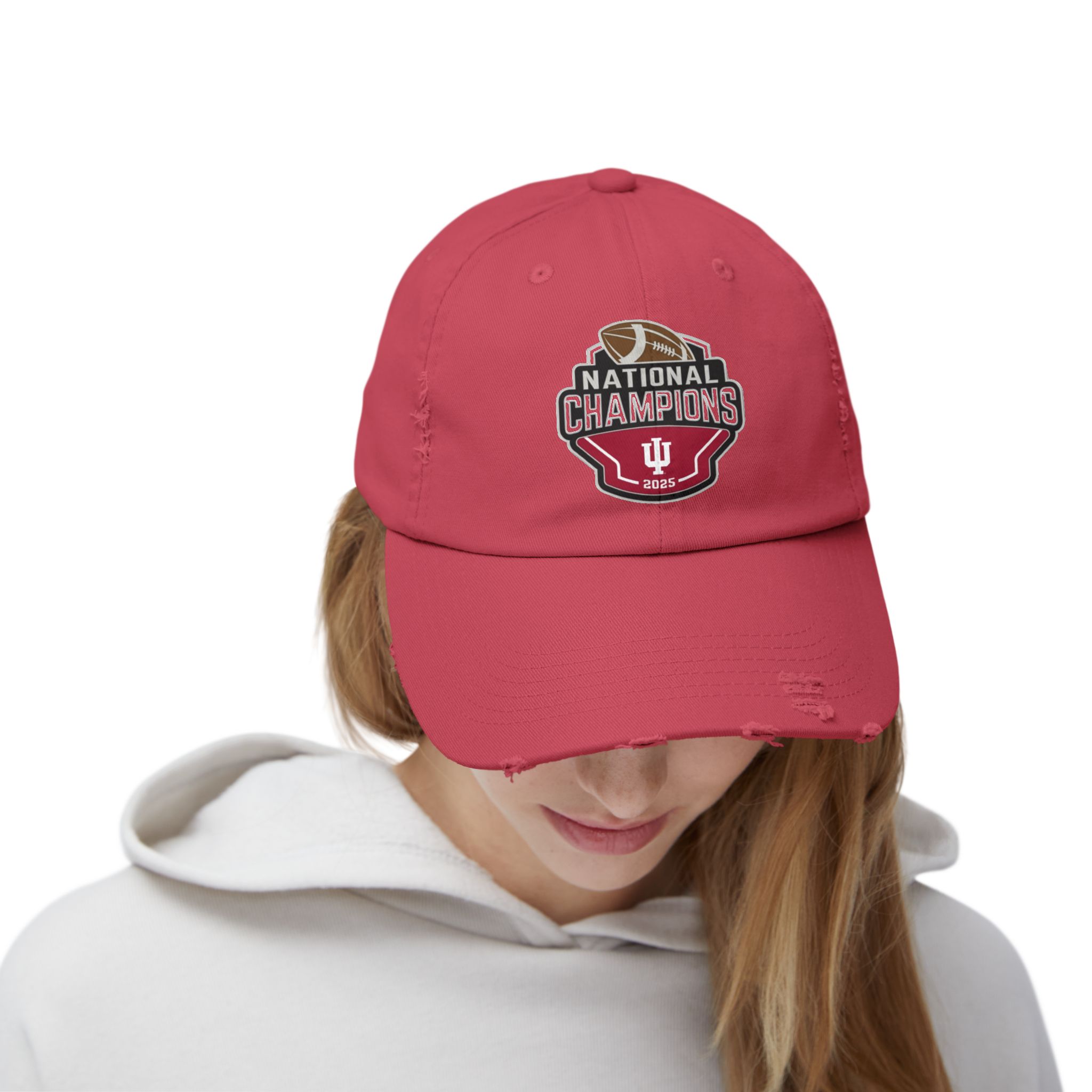Indiana Hoosiers 2025 College Football Playoff National Championship Unisex Distressed Cap - Image 24