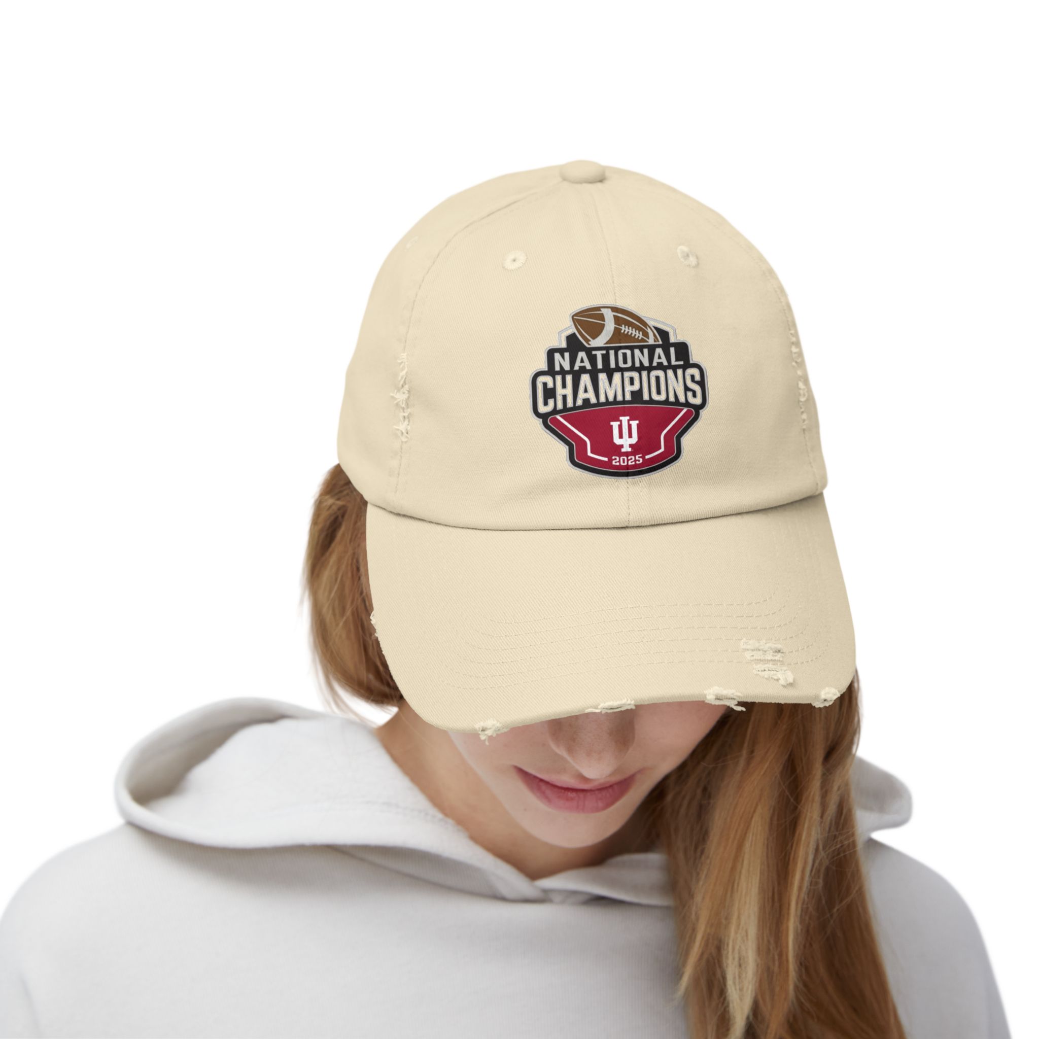 Indiana Hoosiers 2025 College Football Playoff National Championship Unisex Distressed Cap - Image 4
