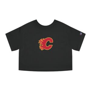 Calgary Flames Champion Women's Heritage Cropped T-Shirt