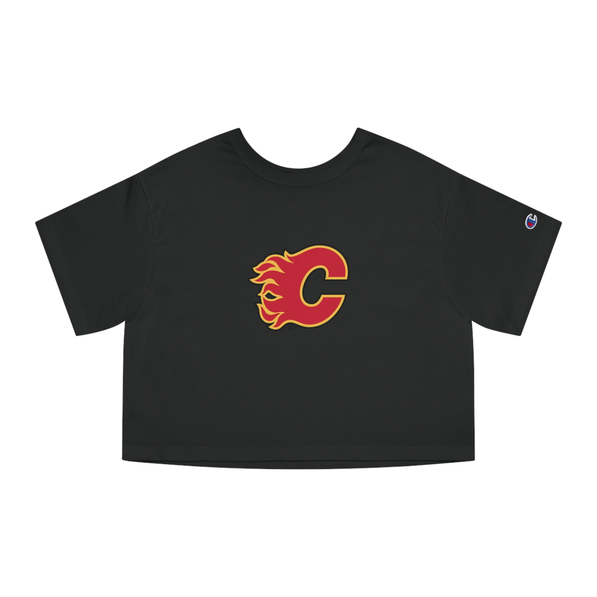 Calgary Flames Champion Women's Heritage Cropped T-Shirt