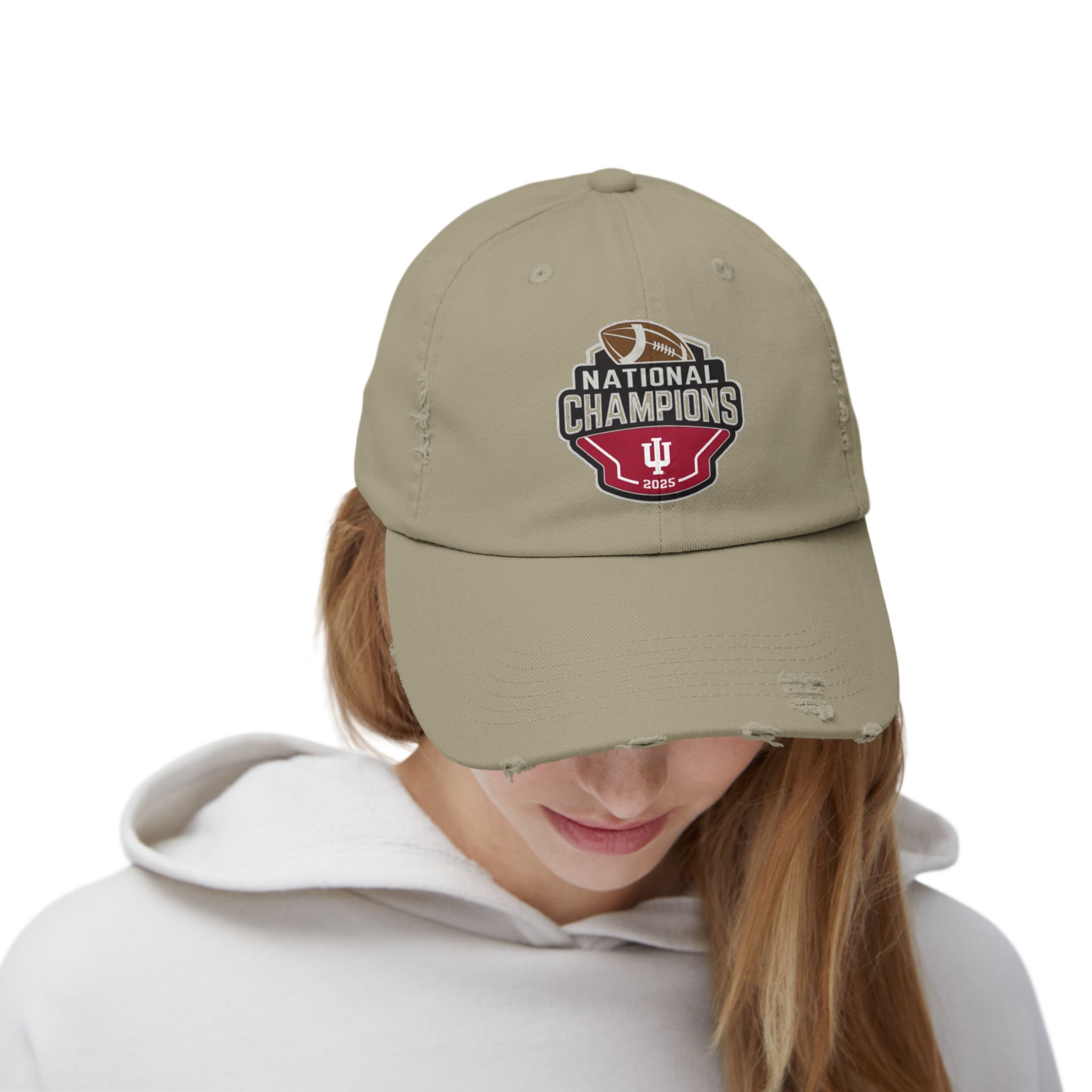 Indiana Hoosiers 2025 College Football Playoff National Championship Unisex Distressed Cap - Image 12