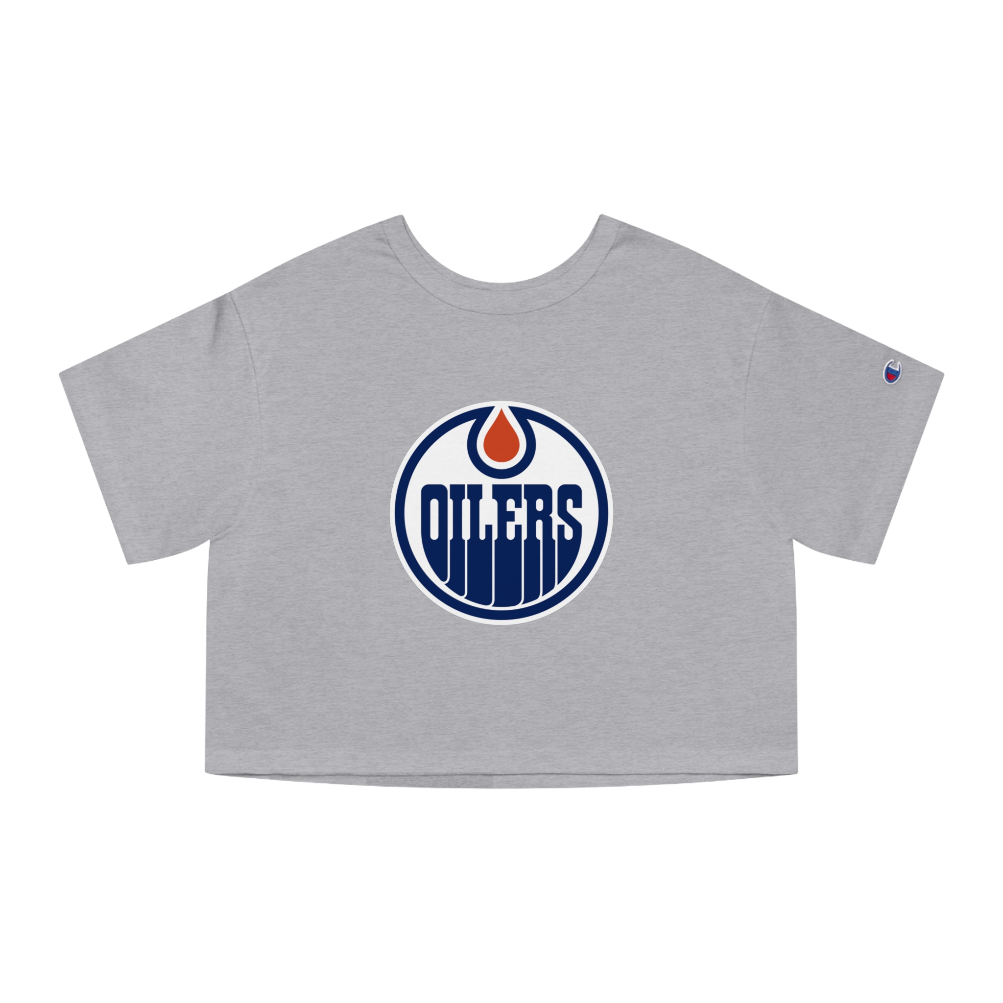 Edmonton Oilers Champion Women's Heritage Cropped T-Shirt - Image 4