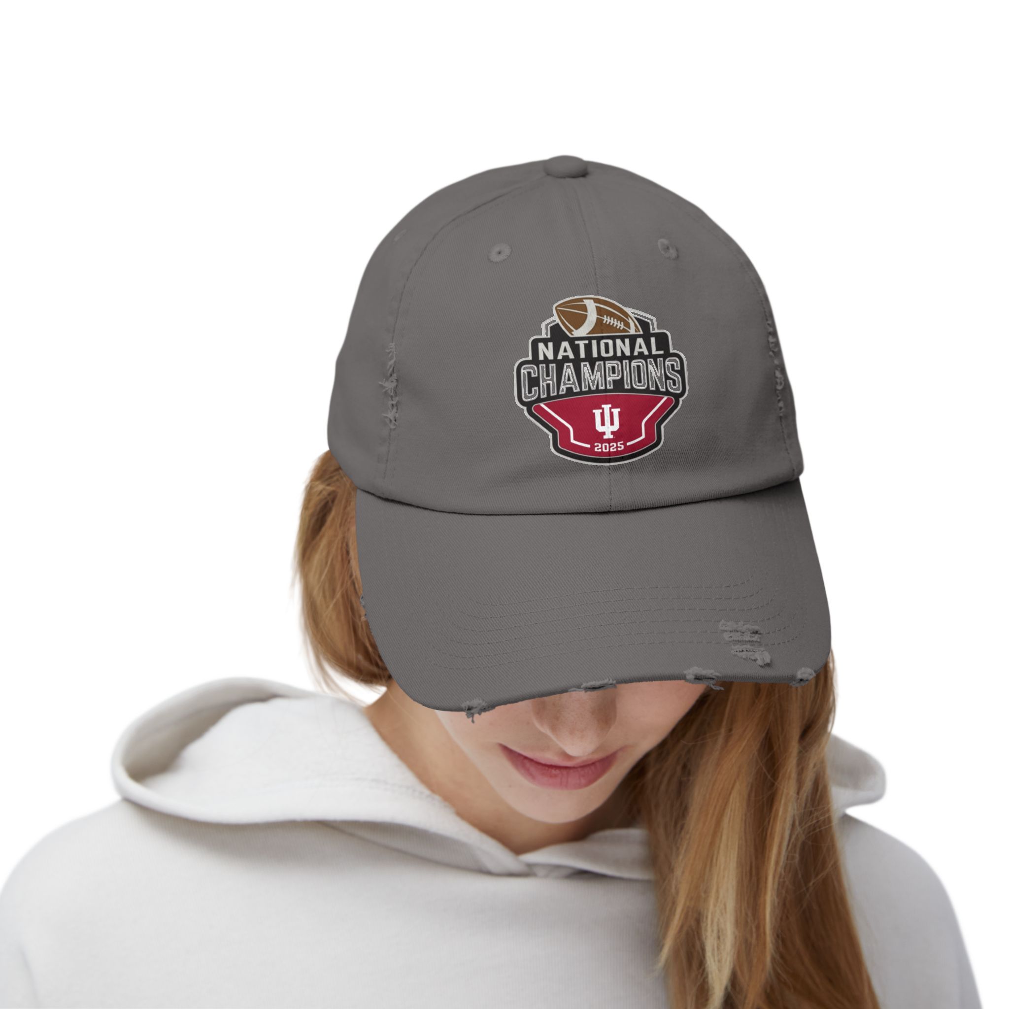 Indiana Hoosiers 2025 College Football Playoff National Championship Unisex Distressed Cap - Image 16