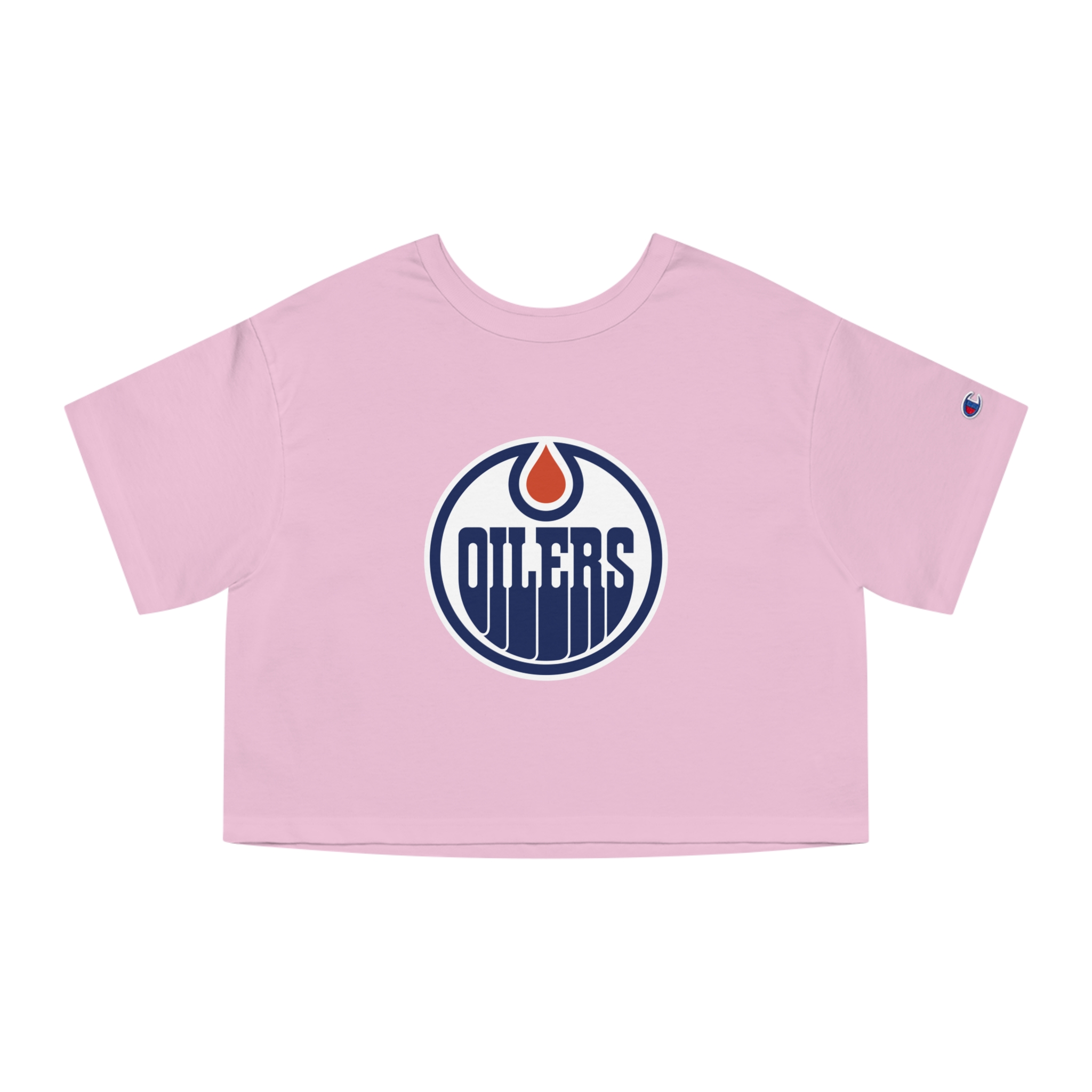Edmonton Oilers Champion Women's Heritage Cropped T-Shirt
