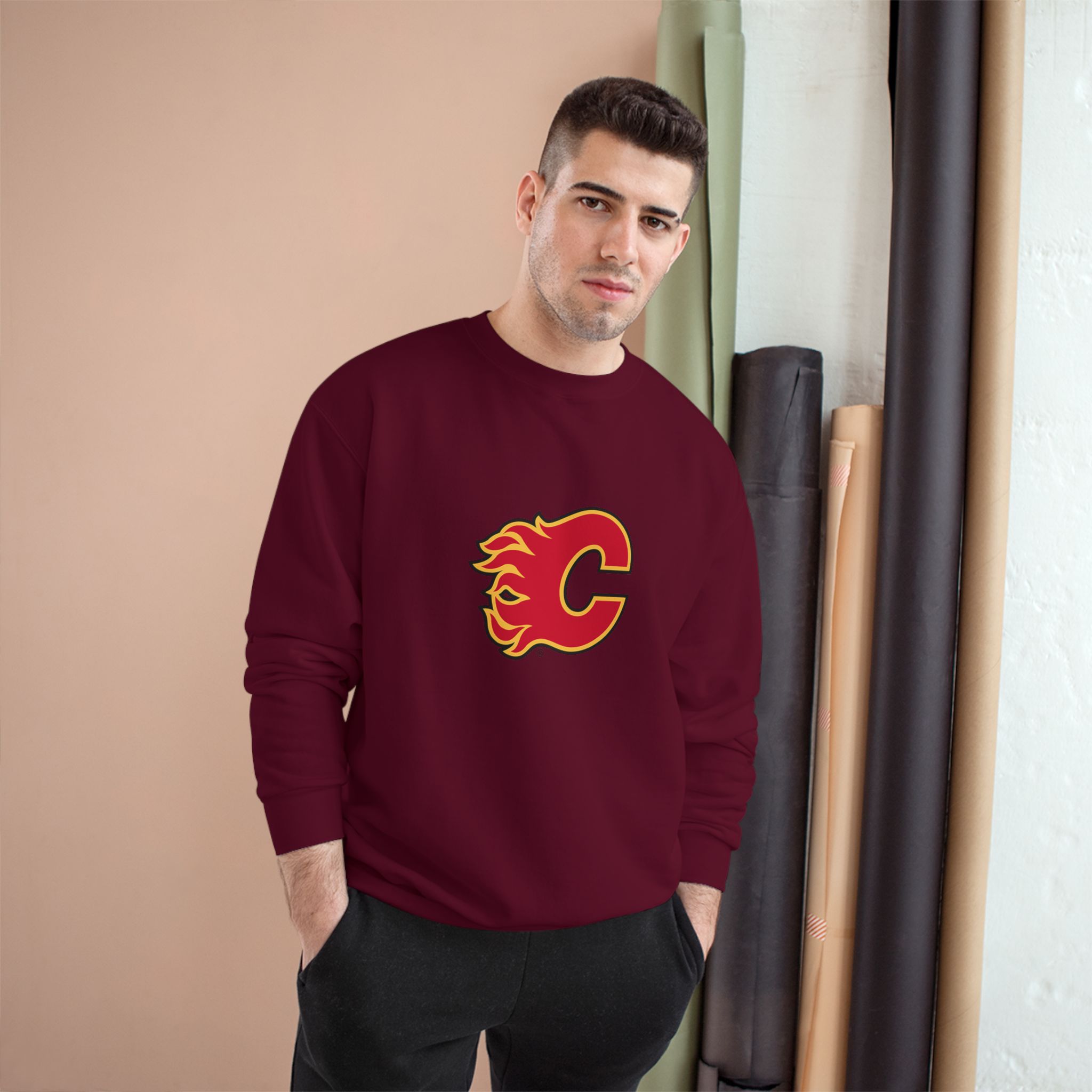 Calgary Flames Champion Sweatshirt - Image 27