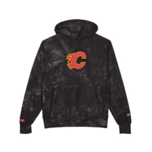 Calgary Flames Unisex Champion Tie-Dye Hoodie (Embroidery)