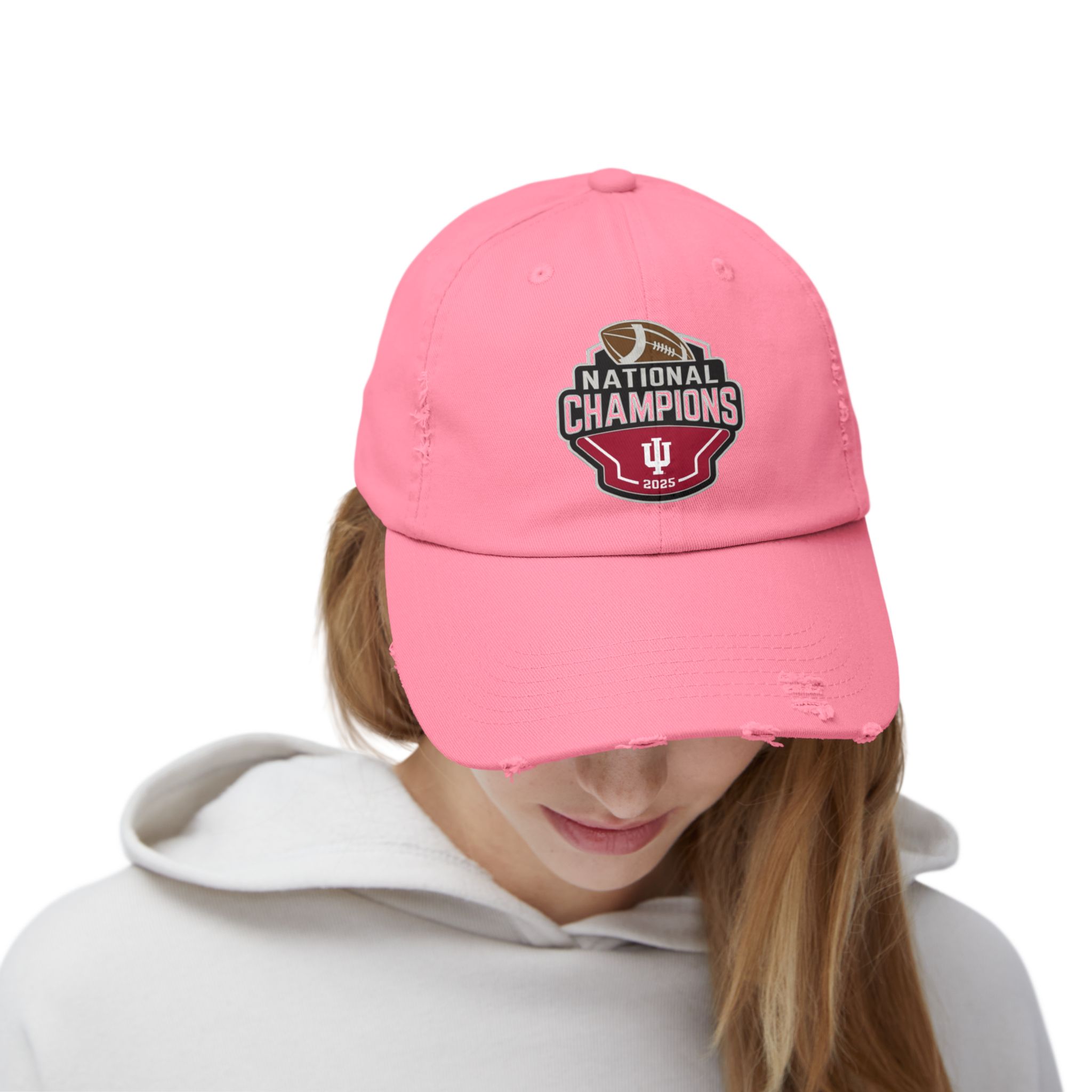 Indiana Hoosiers 2025 College Football Playoff National Championship Unisex Distressed Cap - Image 20