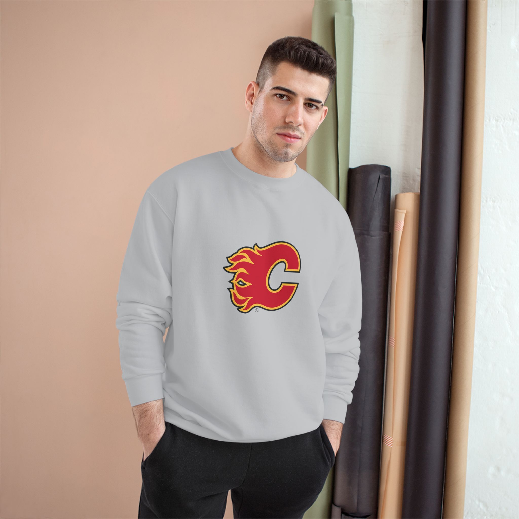 Calgary Flames Champion Sweatshirt - Image 3