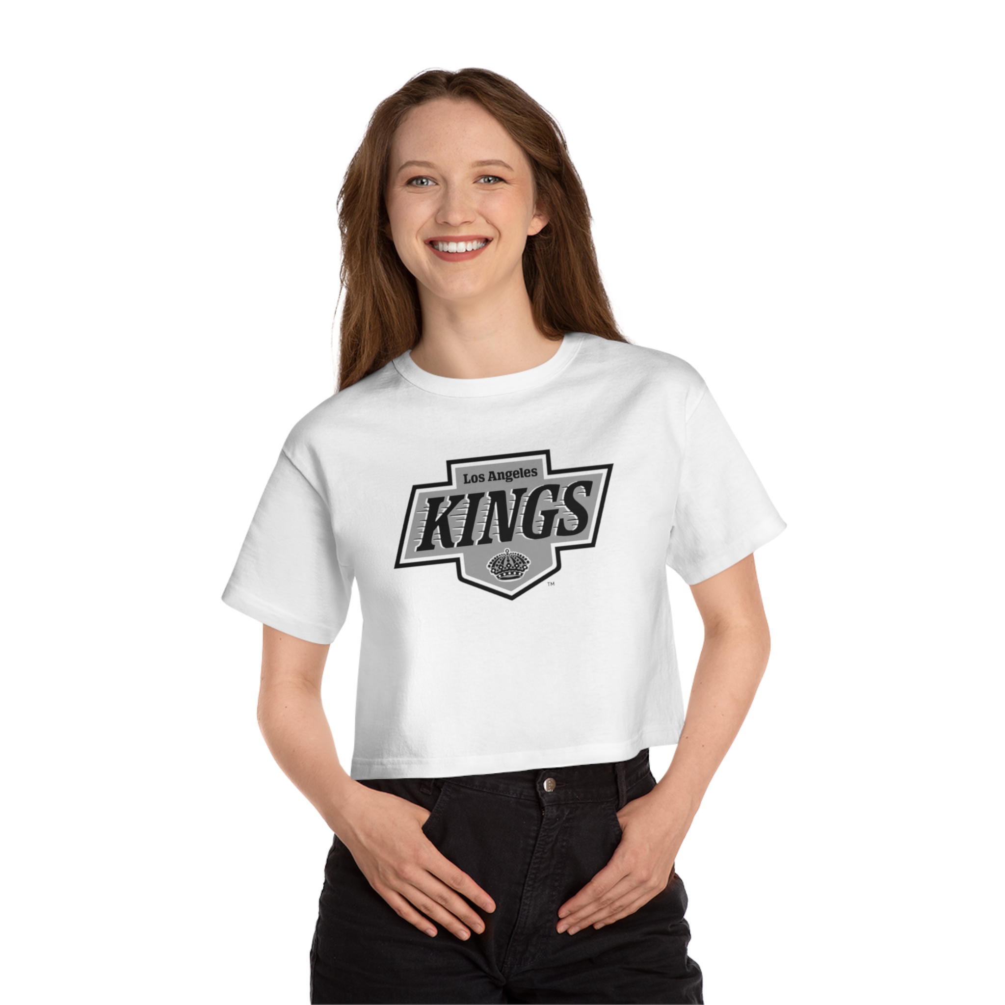 Los Angeles Kings Champion Women's Heritage Cropped T-Shirt - Image 9
