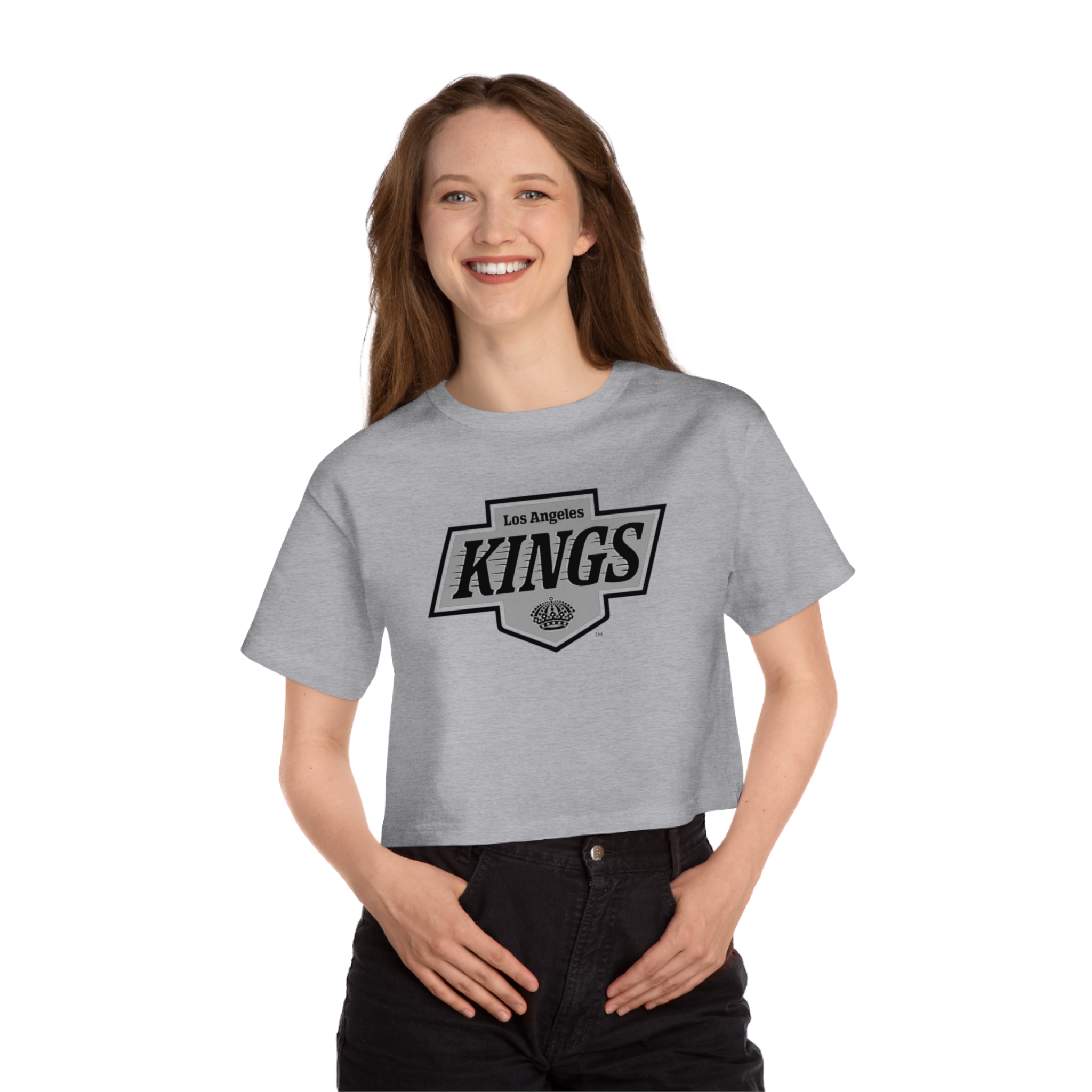 Los Angeles Kings Champion Women's Heritage Cropped T-Shirt - Image 6