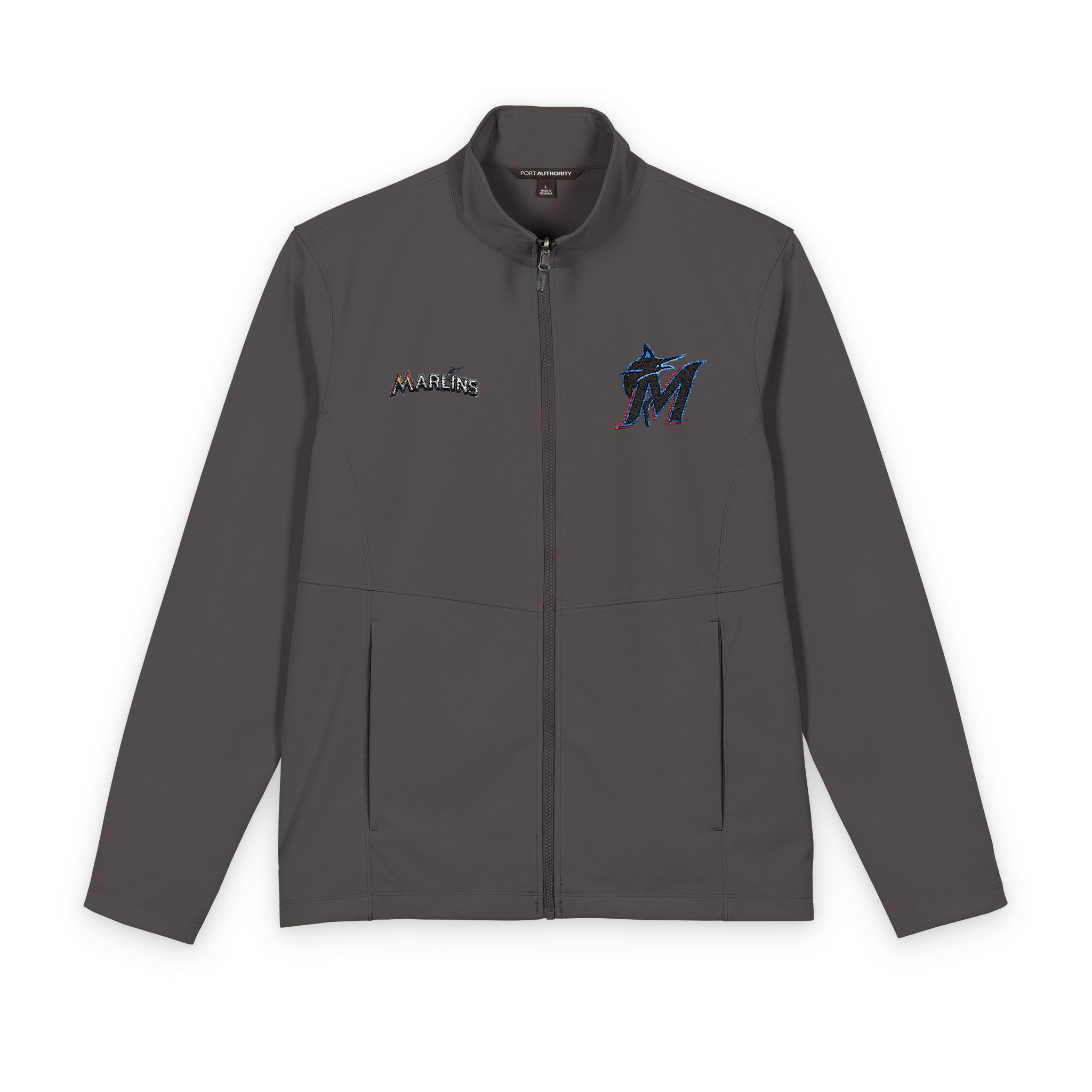 Miami Marlins Port Authority® Men's Collective Soft Shell Jacket - Image 3