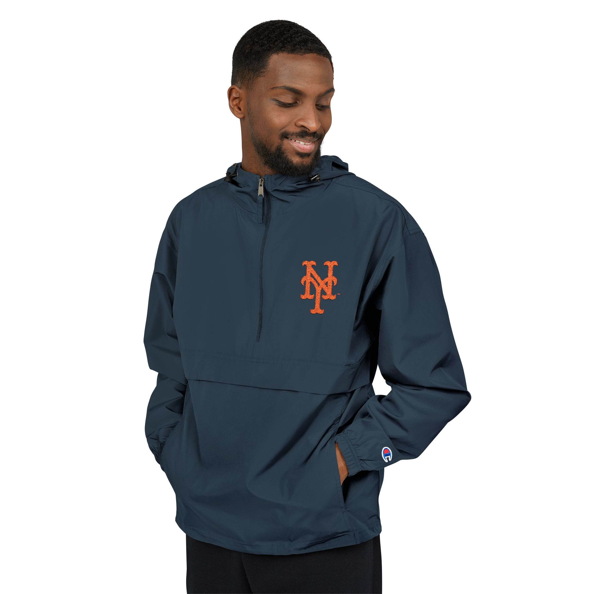 New York Mets Champion Unisex Packable Anorak Jacket - Image 7