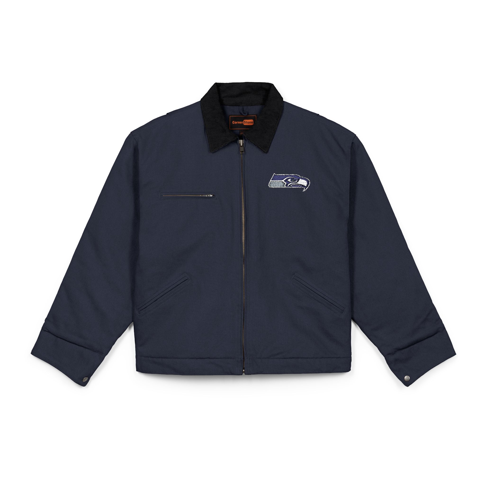 Seattle Seahawks CornerStone® Unisex Duck Cloth Work Jacket - Image 5