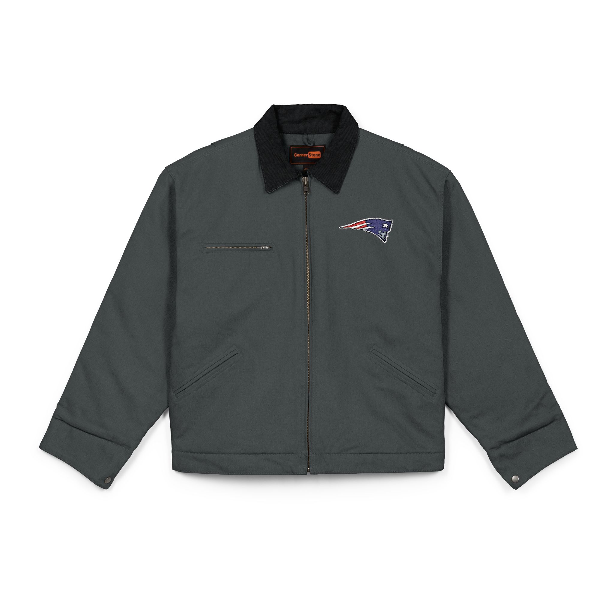 New England Patriots CornerStone® Unisex Duck Cloth Work Jacket - Image 5