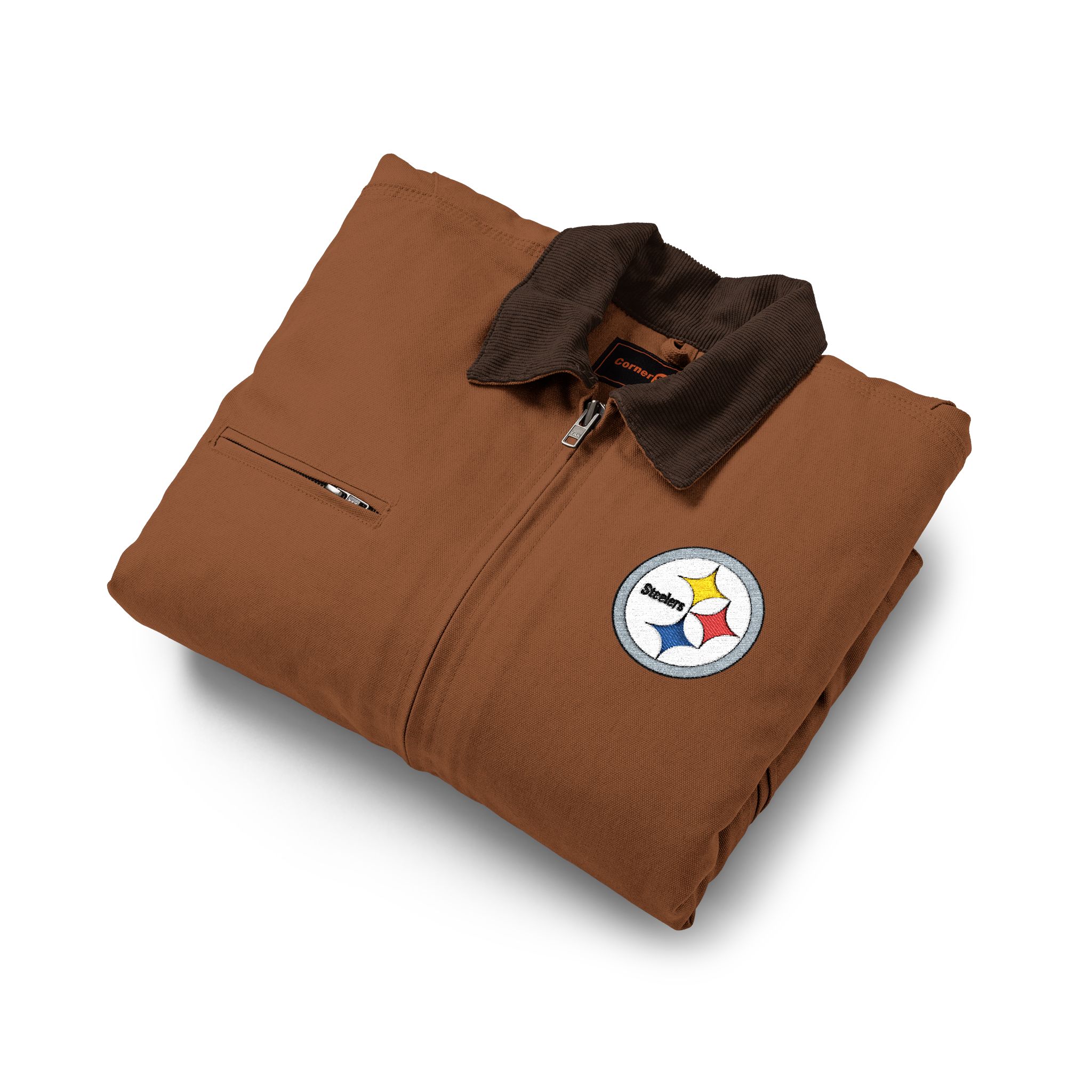 Pittsburgh Steelers CornerStone® Unisex Duck Cloth Work Jacket - Image 3