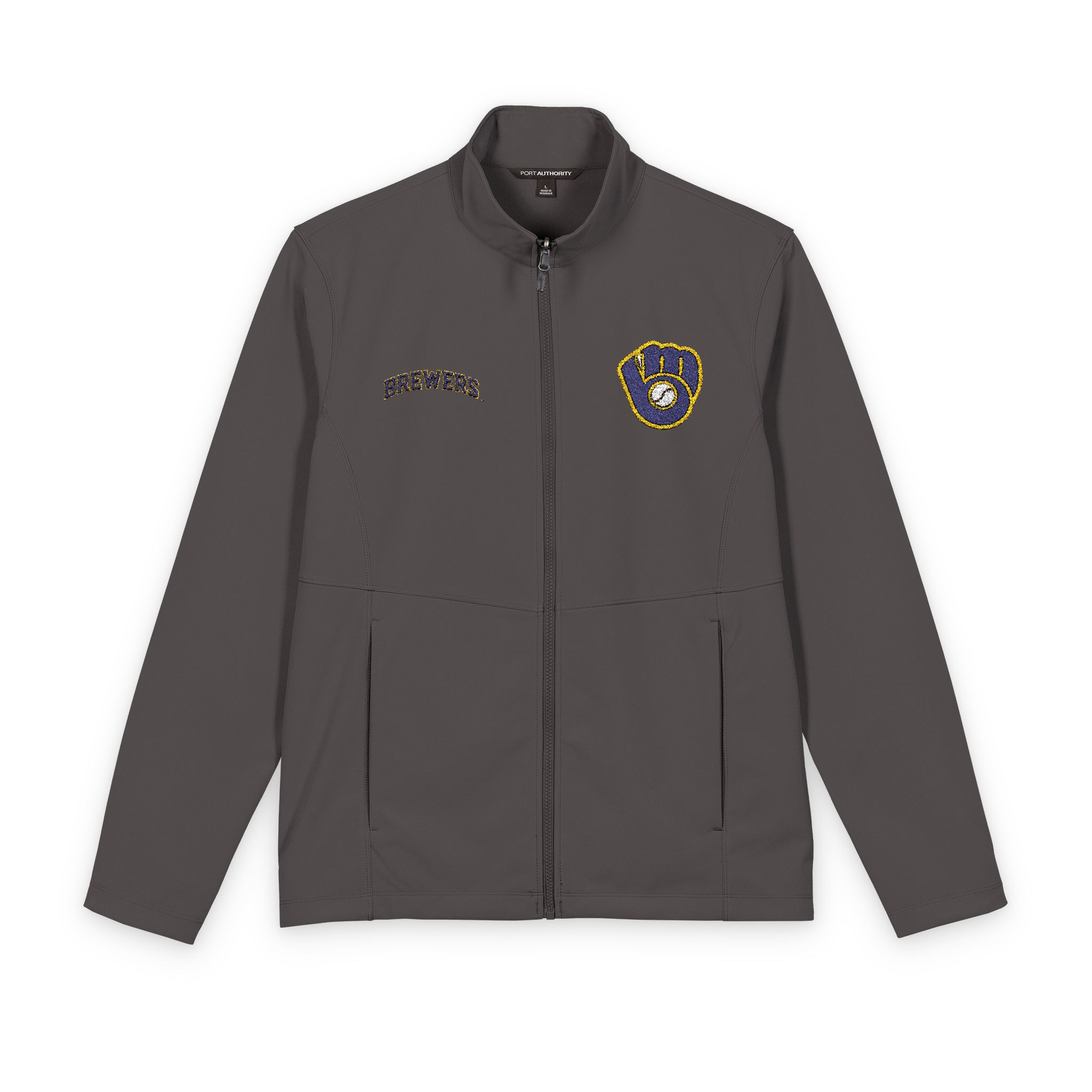 Milwaukee Brewers Port Authority® Men's Collective Soft Shell Jacket - Image 3
