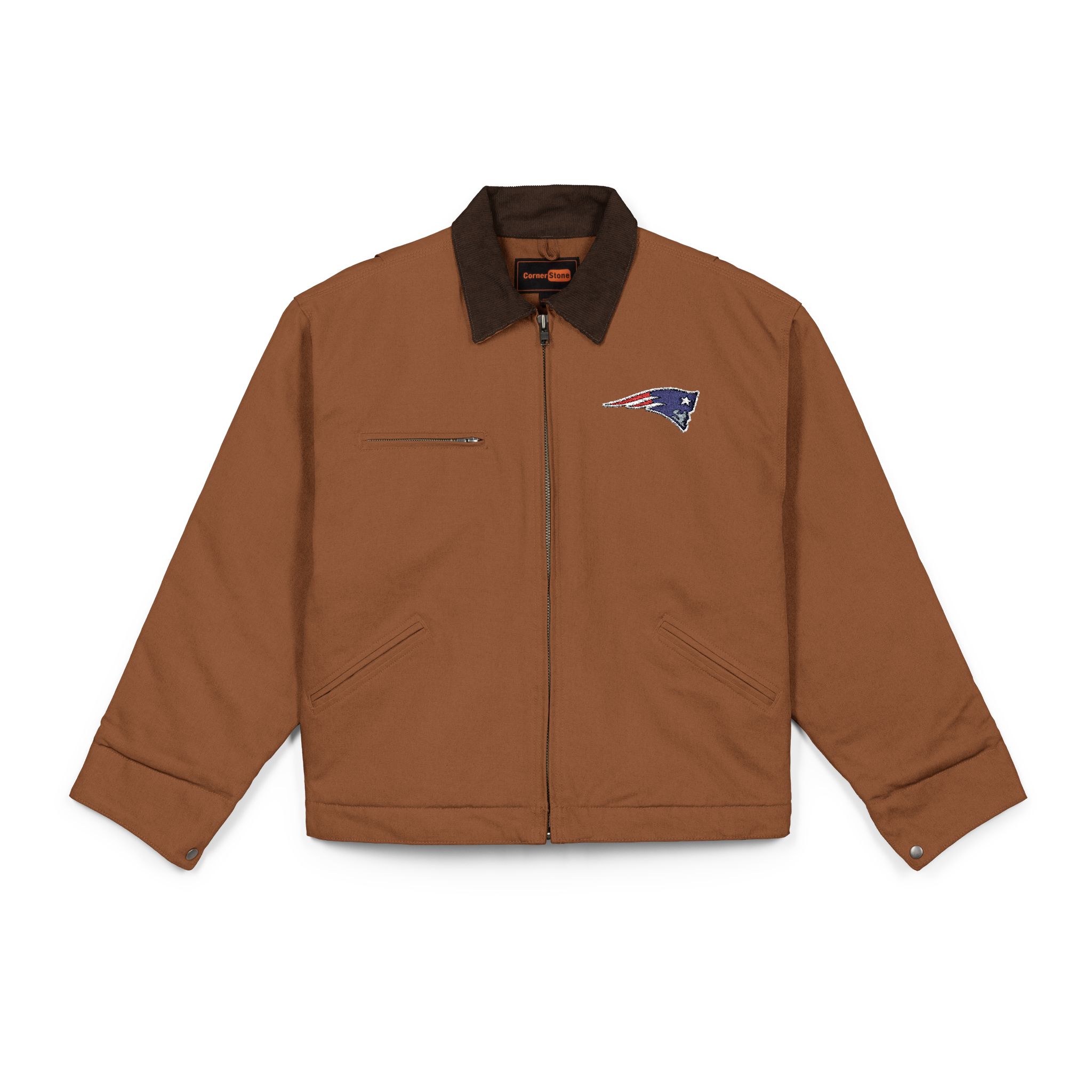 New England Patriots CornerStone® Unisex Duck Cloth Work Jacket