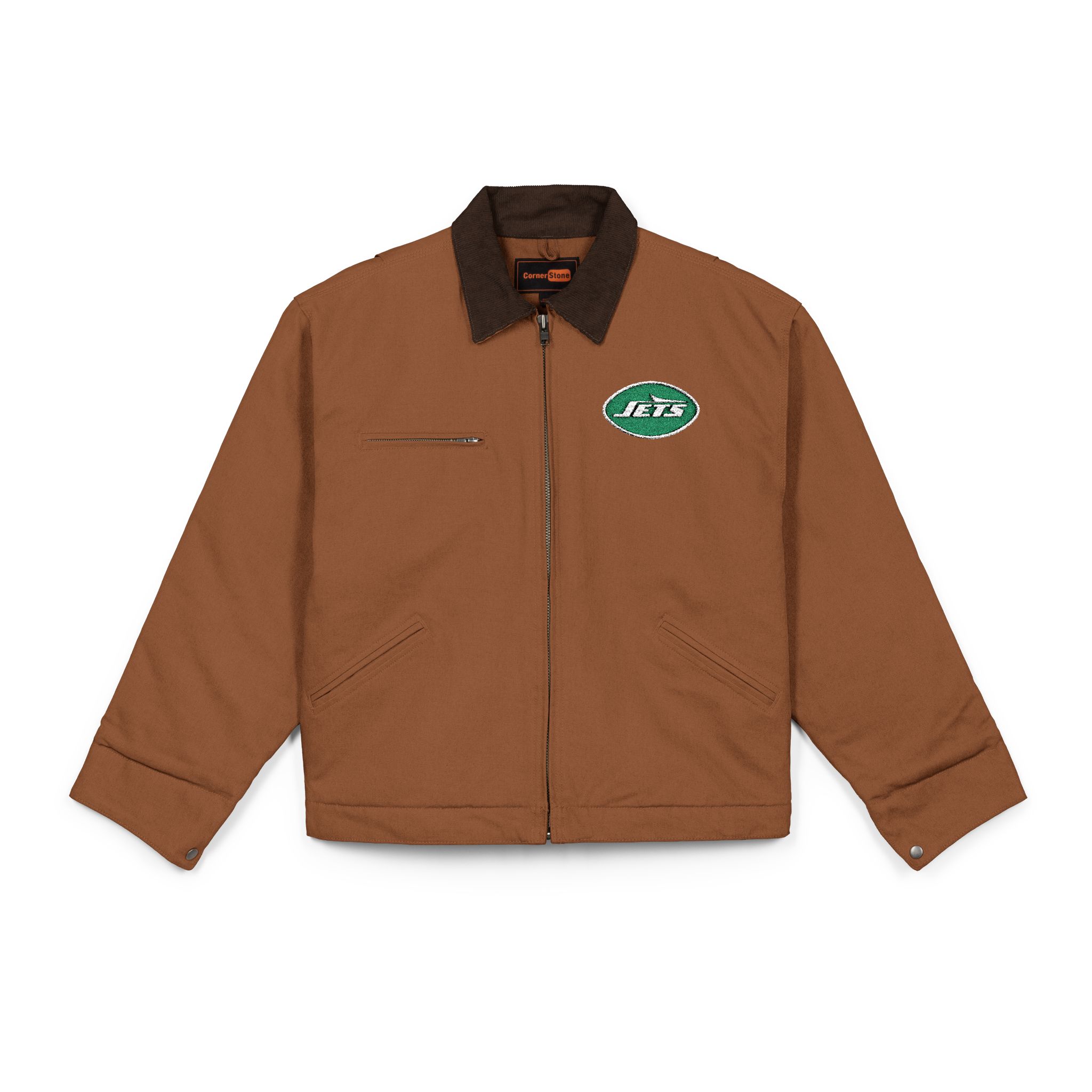 New York Jets CornerStone® Unisex Duck Cloth Work Jacket - Image 2