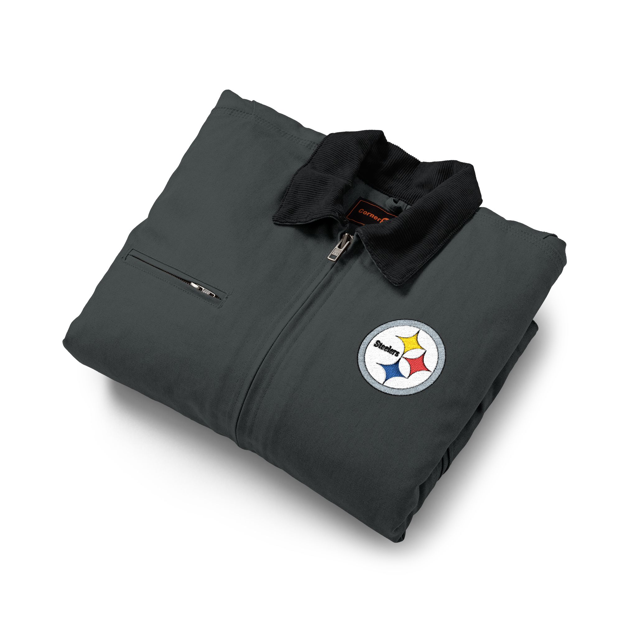 Pittsburgh Steelers CornerStone® Unisex Duck Cloth Work Jacket - Image 11