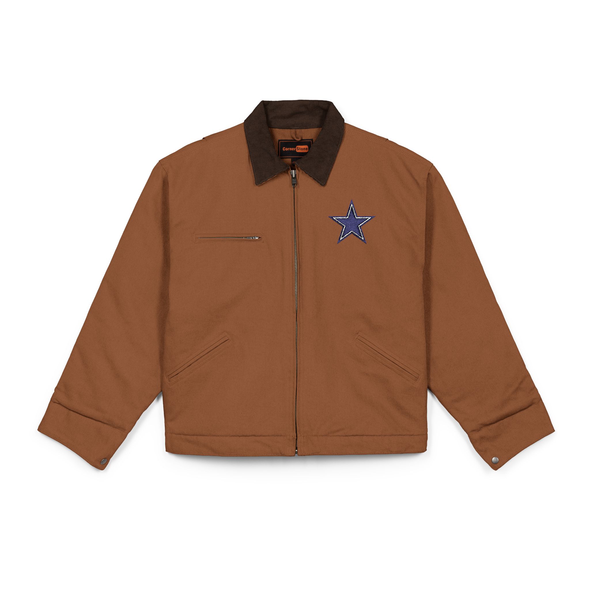 Dallas Cowboys CornerStone® Unisex Duck Cloth Work Jacket - Image 2