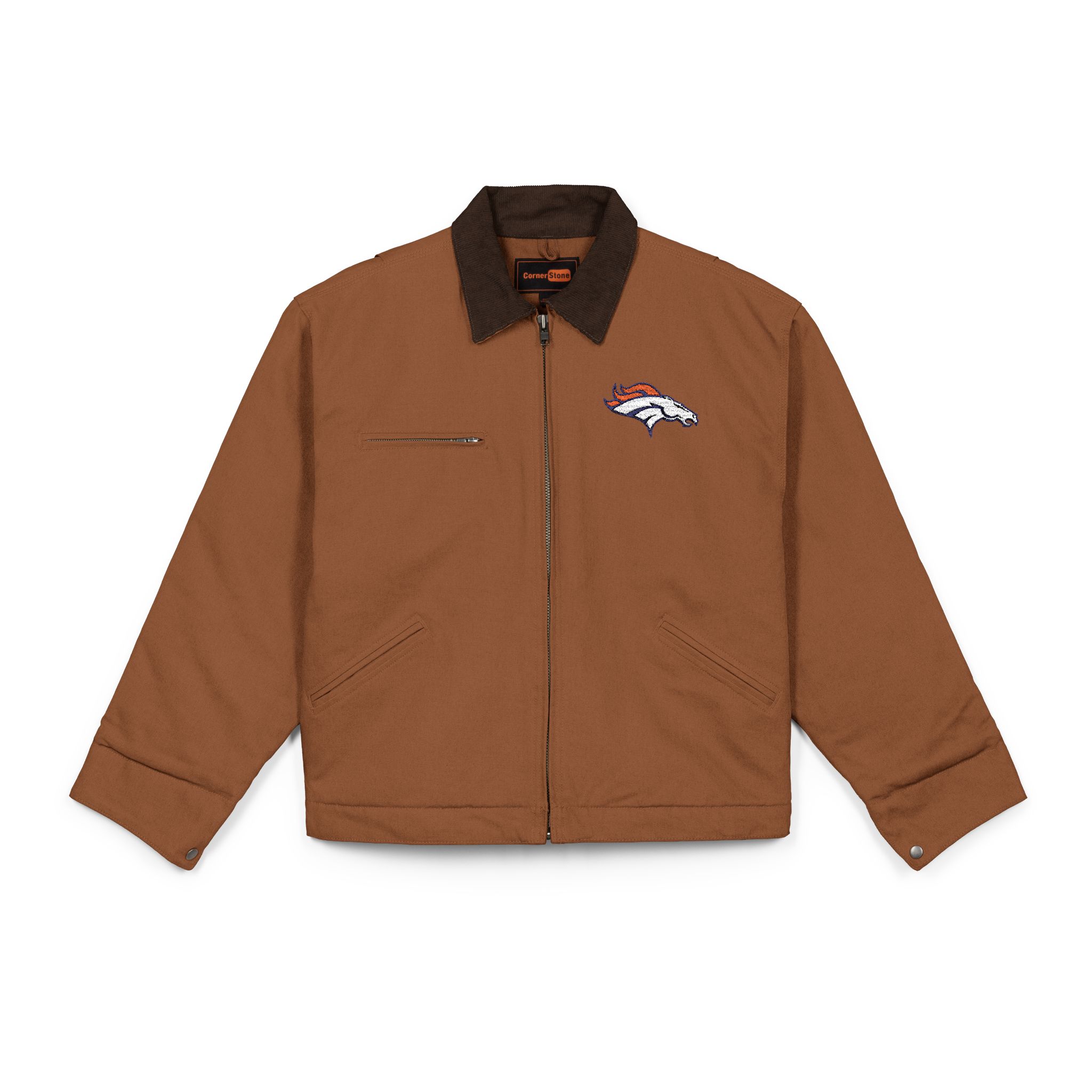 Denver Broncos CornerStone® Unisex Duck Cloth Work Jacket