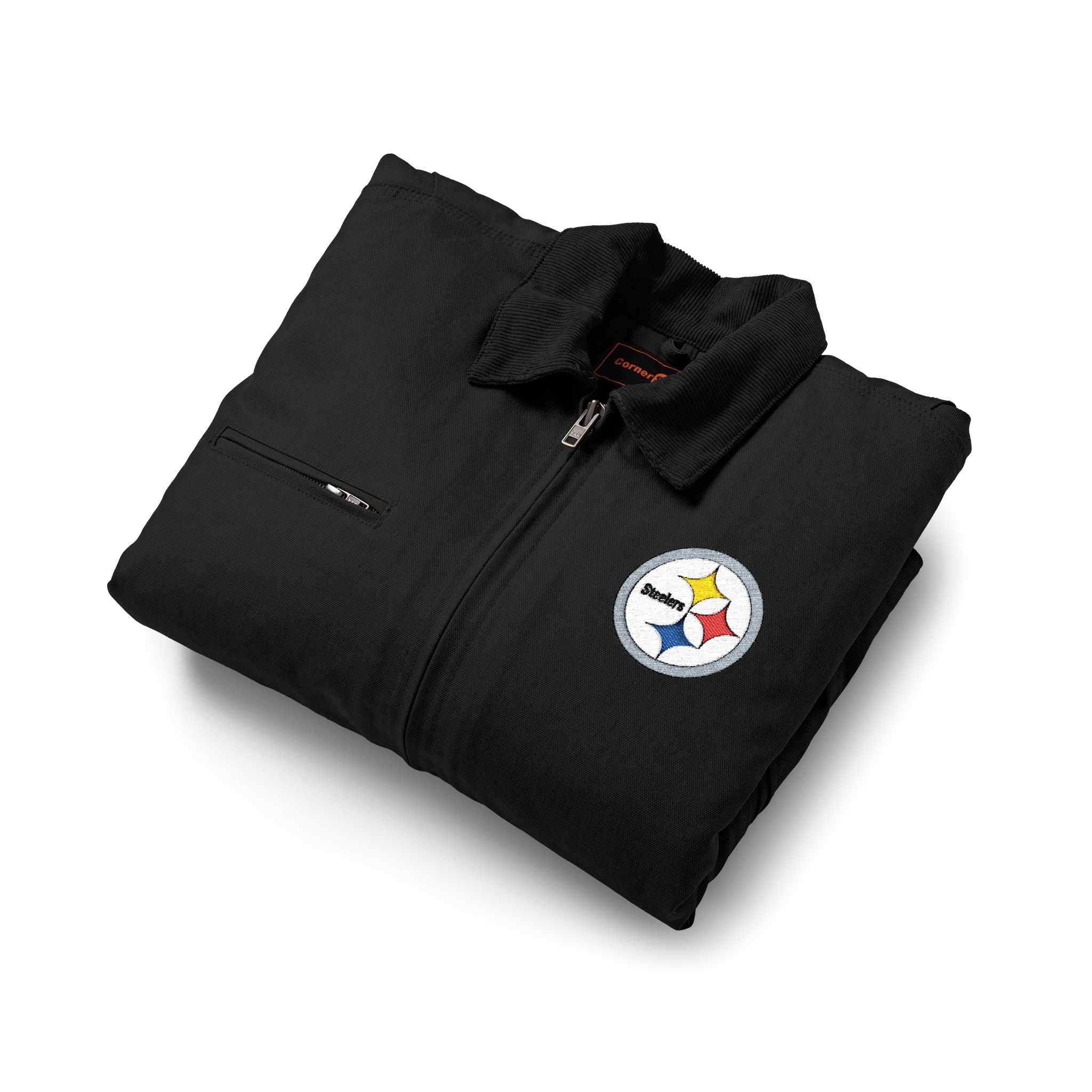 Pittsburgh Steelers CornerStone® Unisex Duck Cloth Work Jacket - Image 7