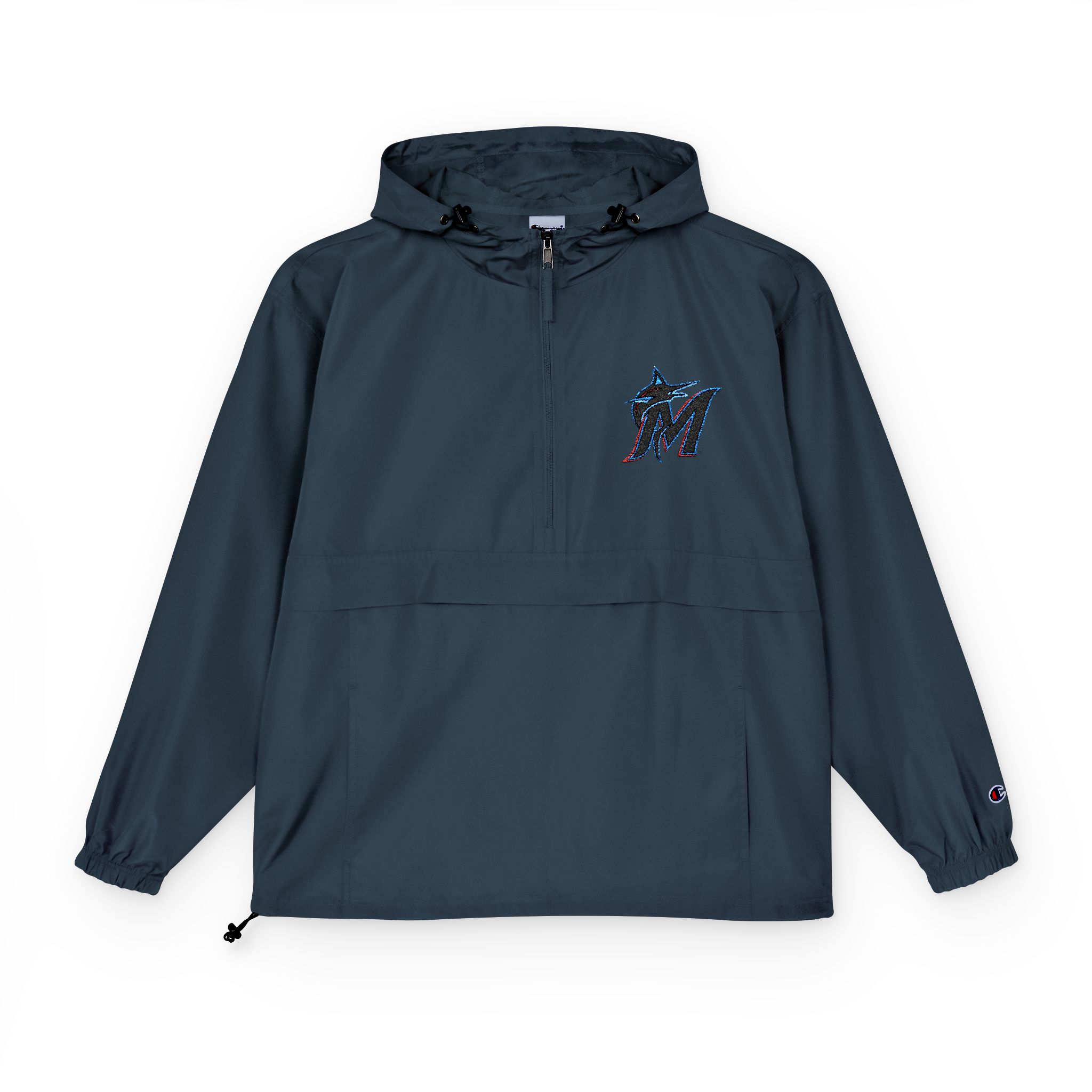 Miami Marlins Champion Unisex Packable Anorak Jacket - Image 5